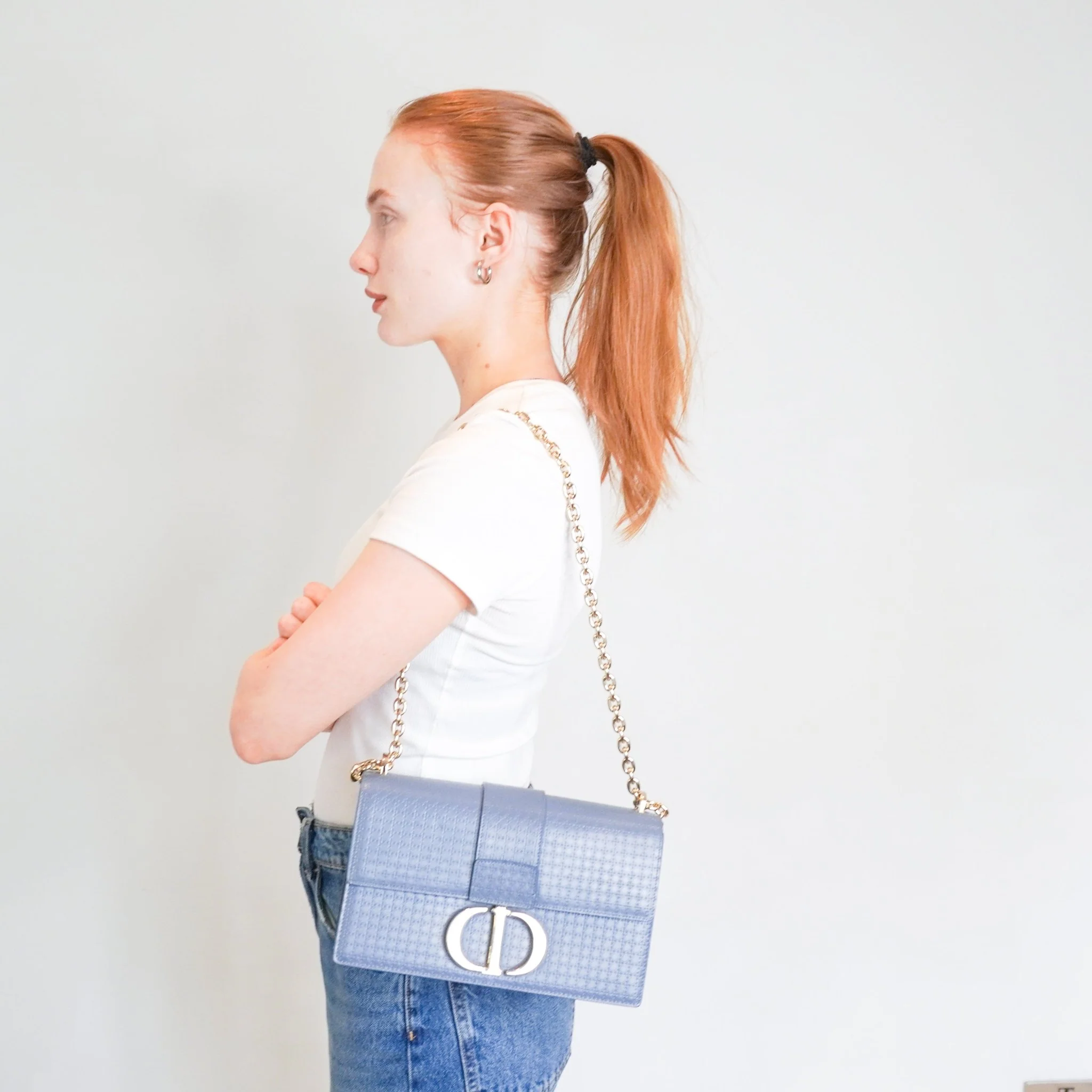 Dior 30 Montaigne Flap Shoulder Bag in Blue RRP £2690 | Authentic Preloved - Image 13