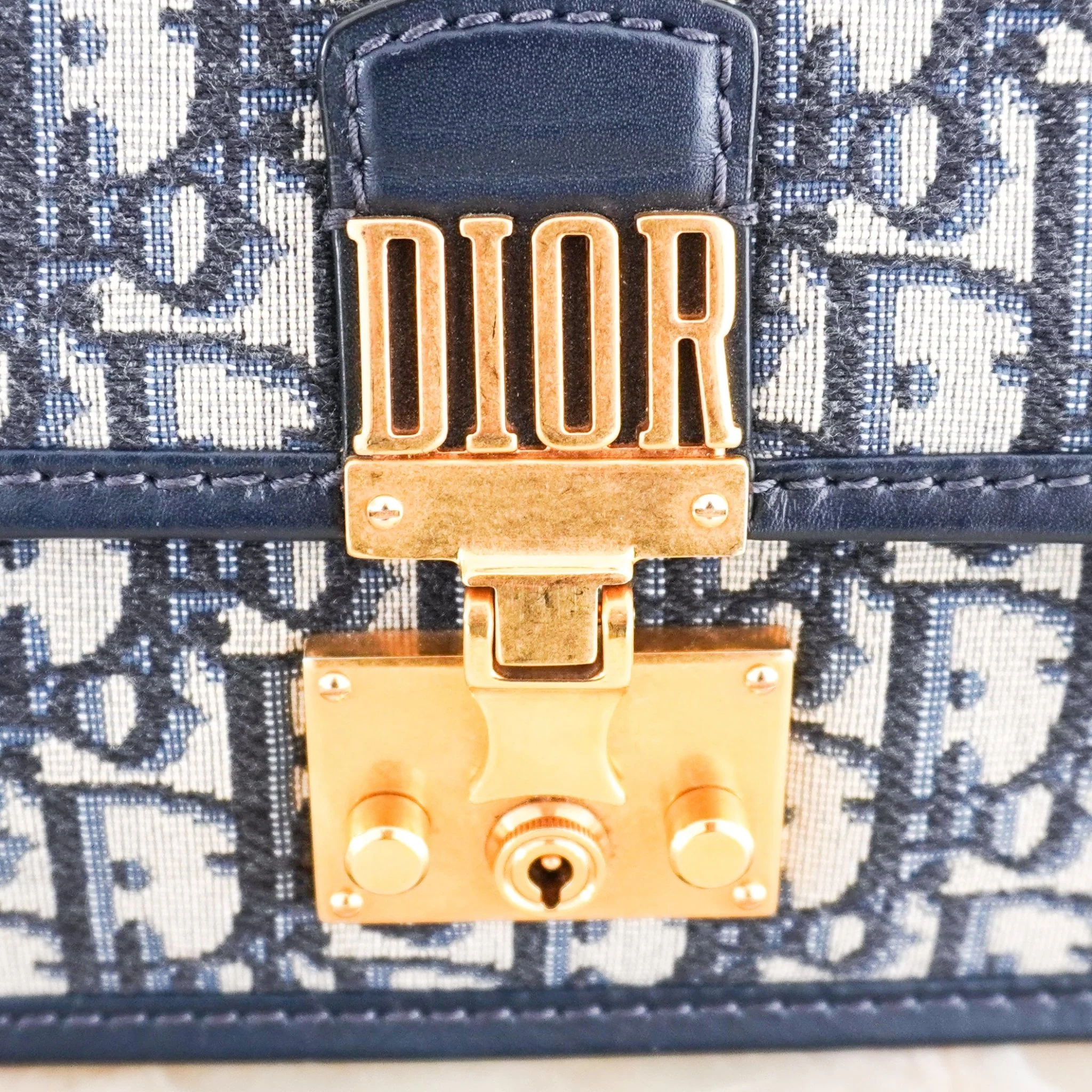 Dior Blue Oblique Canvas Dioraddict Medium Flap Bag RRP £2900 | Authentic Preloved - Image 6