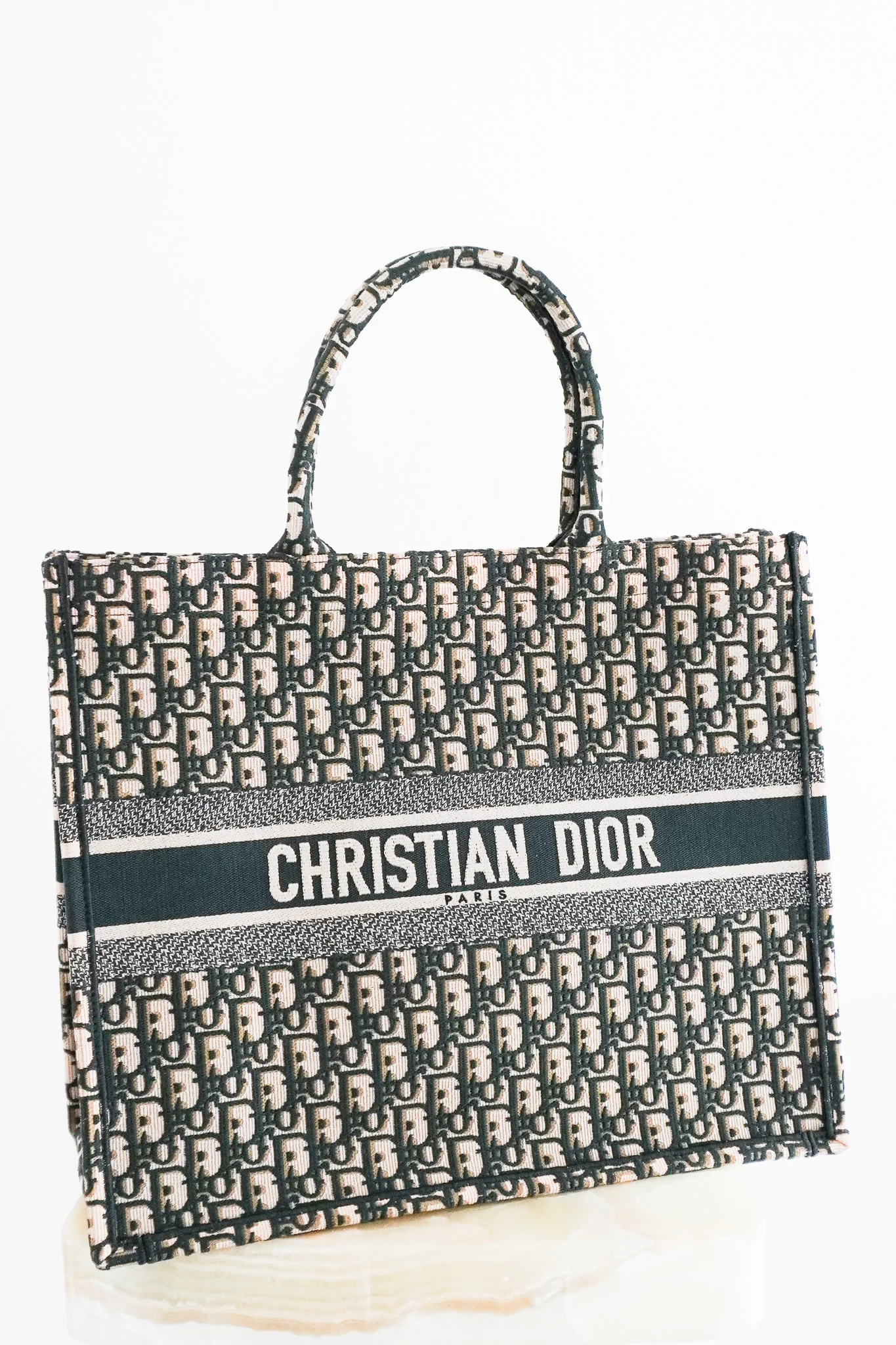 Dior Book Large Tote in Green RRP £2550 | Authentic Preloved