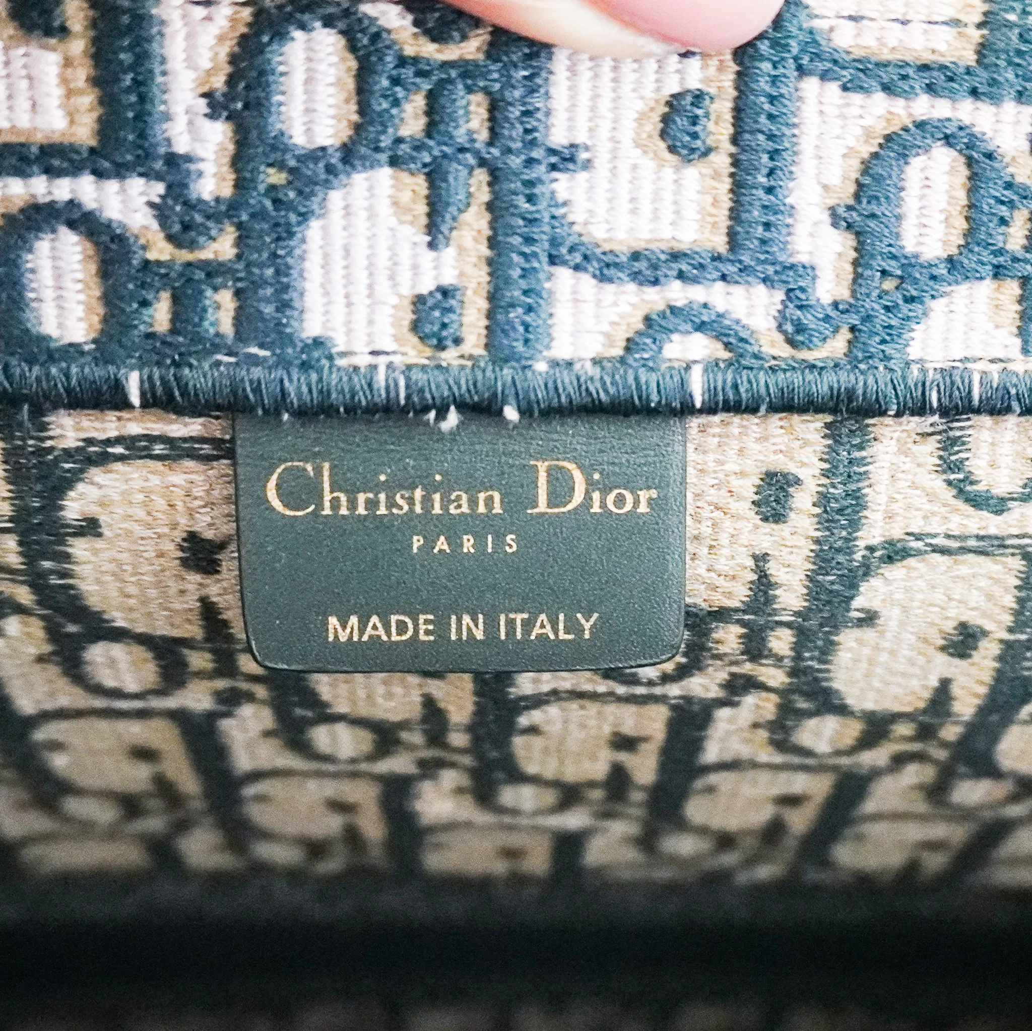 Dior Book Large Tote in Green RRP £2550 | Authentic Preloved - Image 6