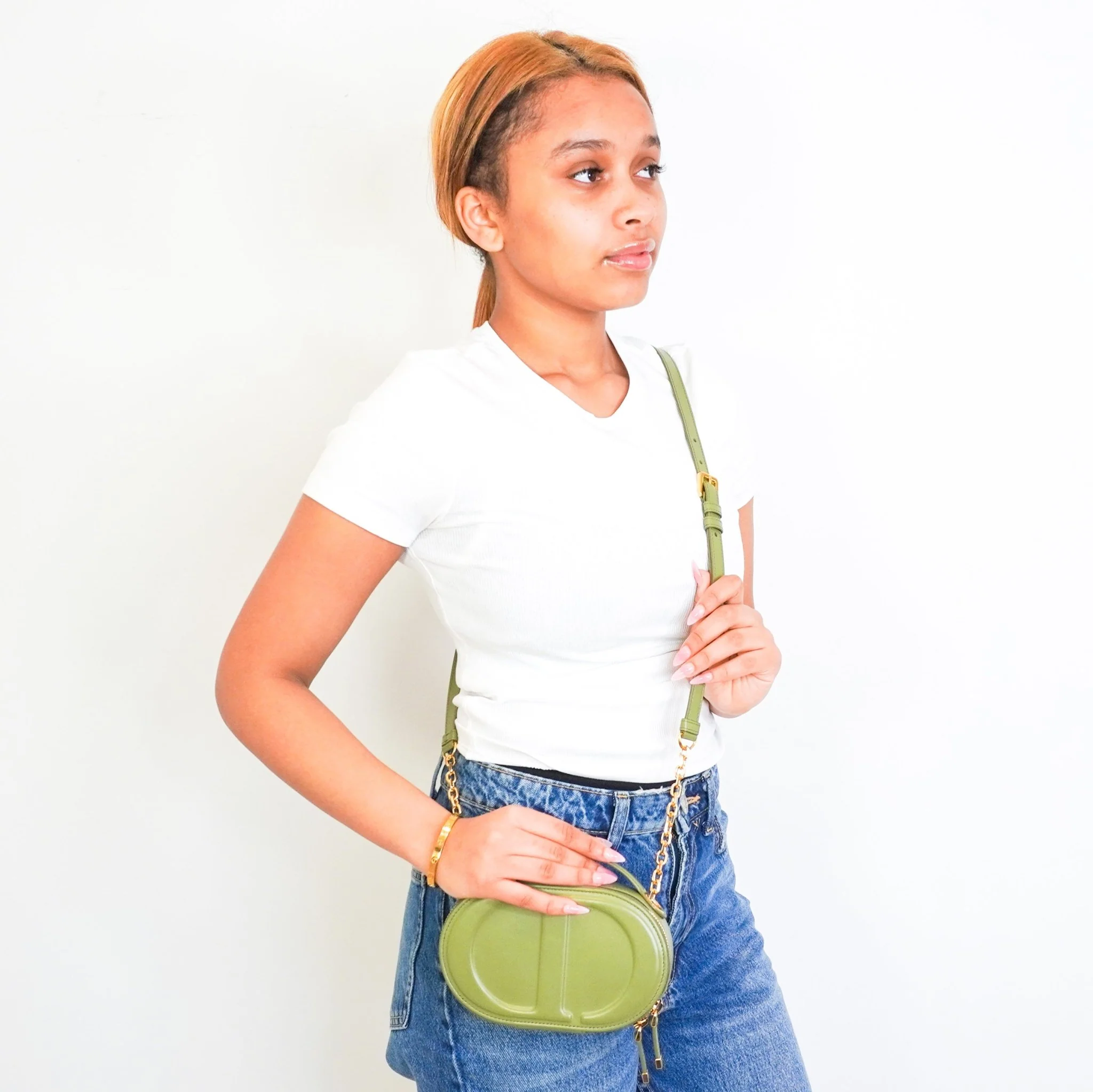 Dior Green Peyote Signature Pouch in Calfskin RRP £1950 | Authentic Preloved - Image 10