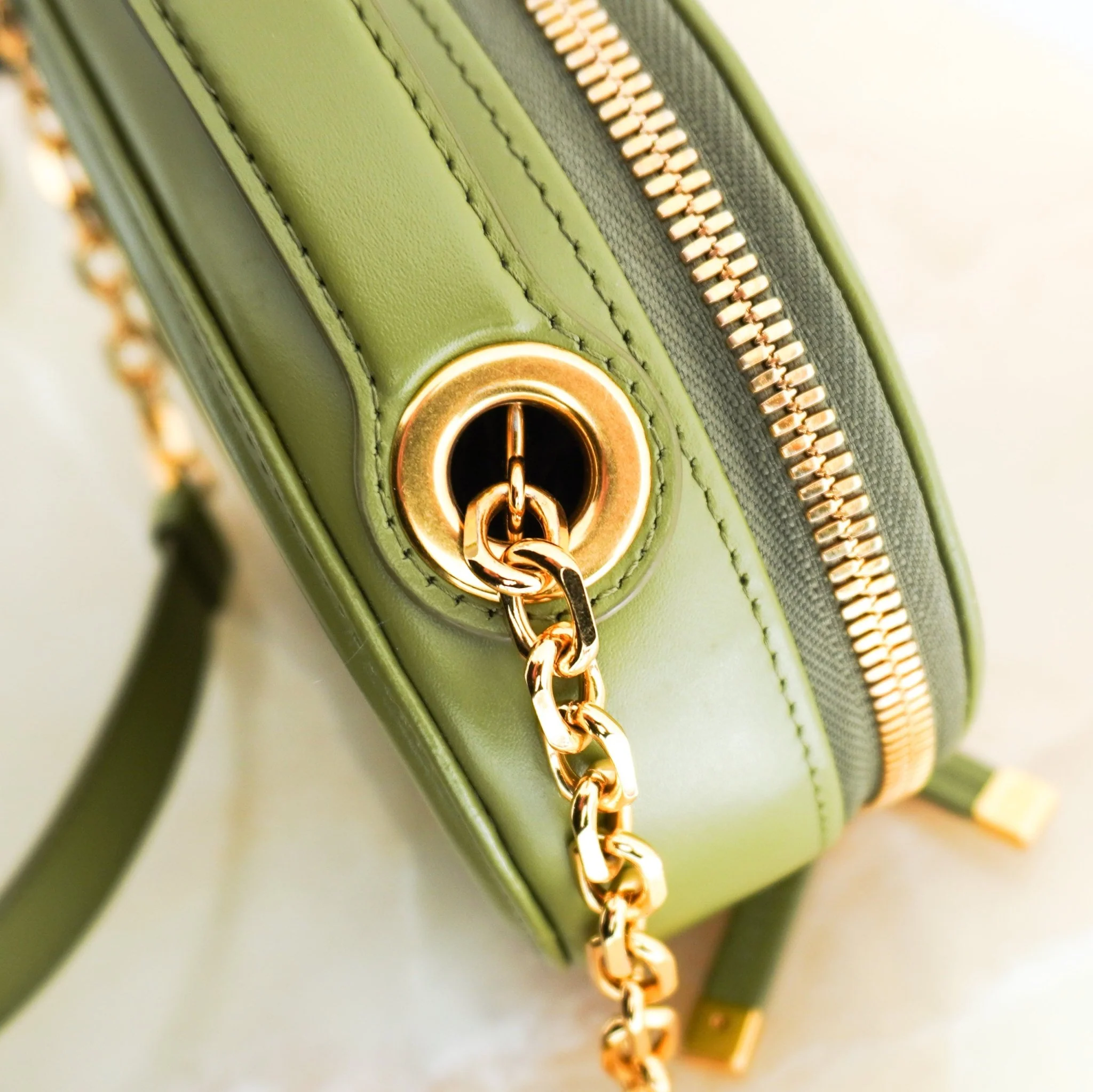 Dior Green Peyote Signature Pouch in Calfskin RRP £1950 | Authentic Preloved - Image 5