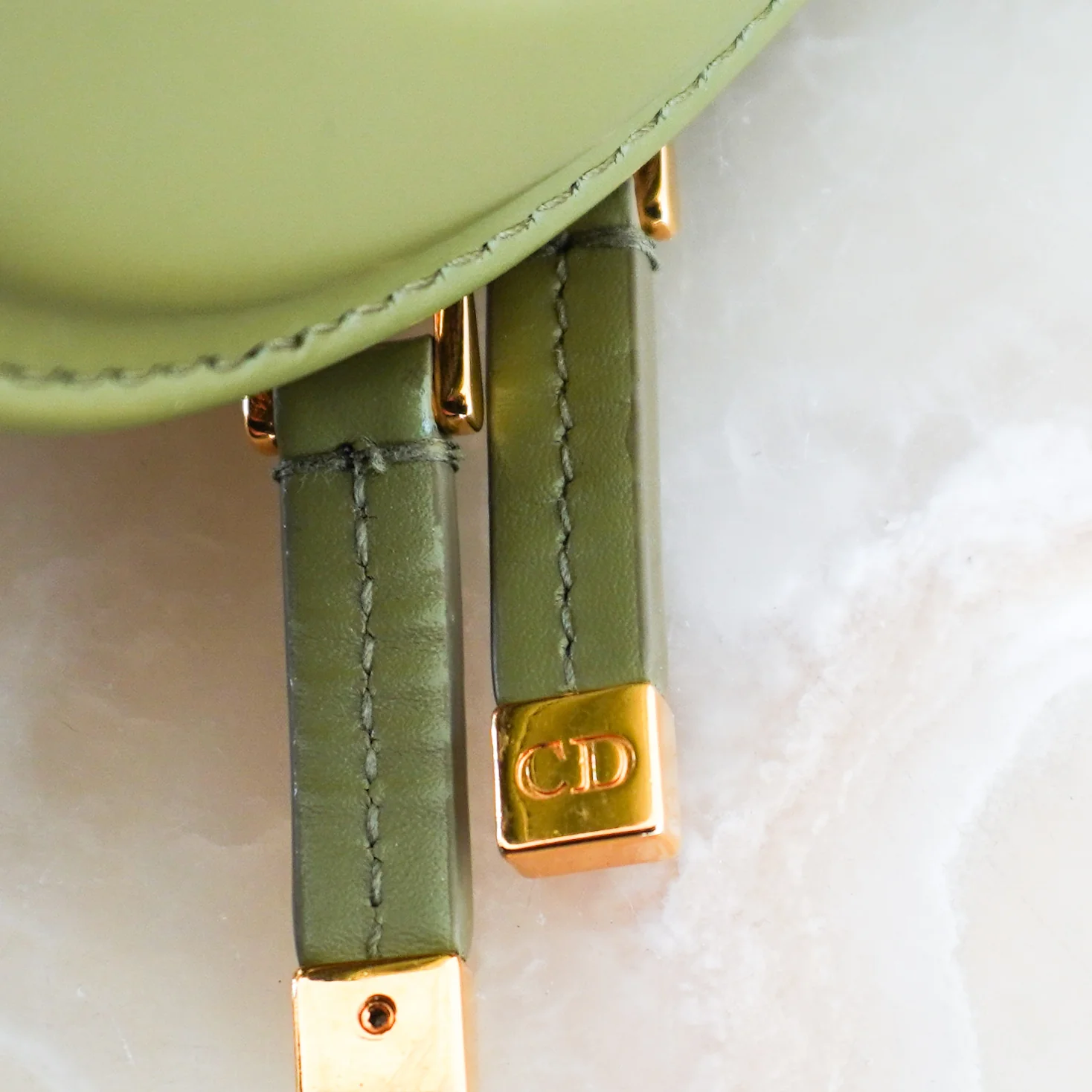 Dior Green Peyote Signature Pouch in Calfskin RRP £1950 | Authentic Preloved - Image 6