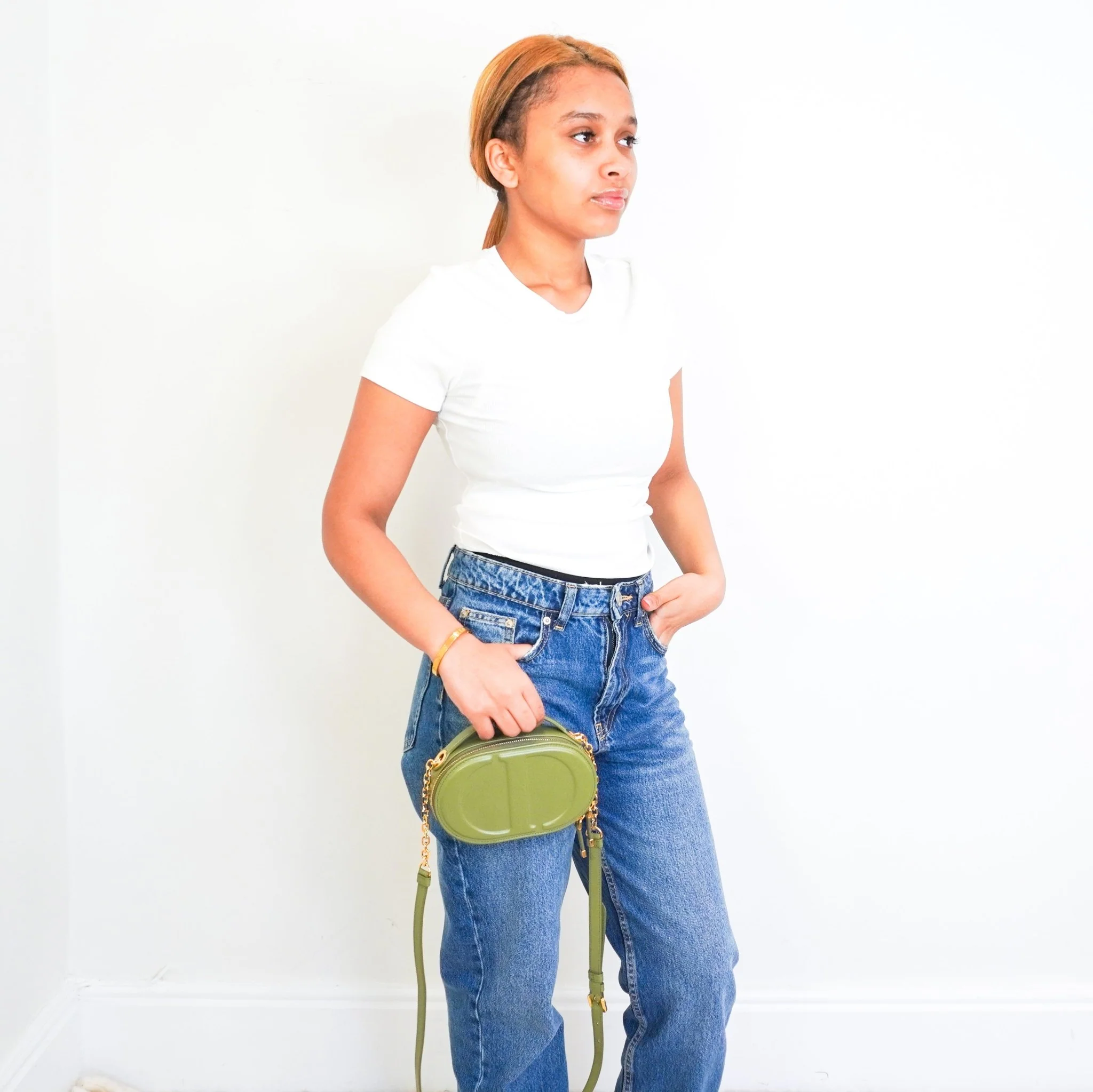 Dior Green Peyote Signature Pouch in Calfskin RRP £1950 | Authentic Preloved - Image 9