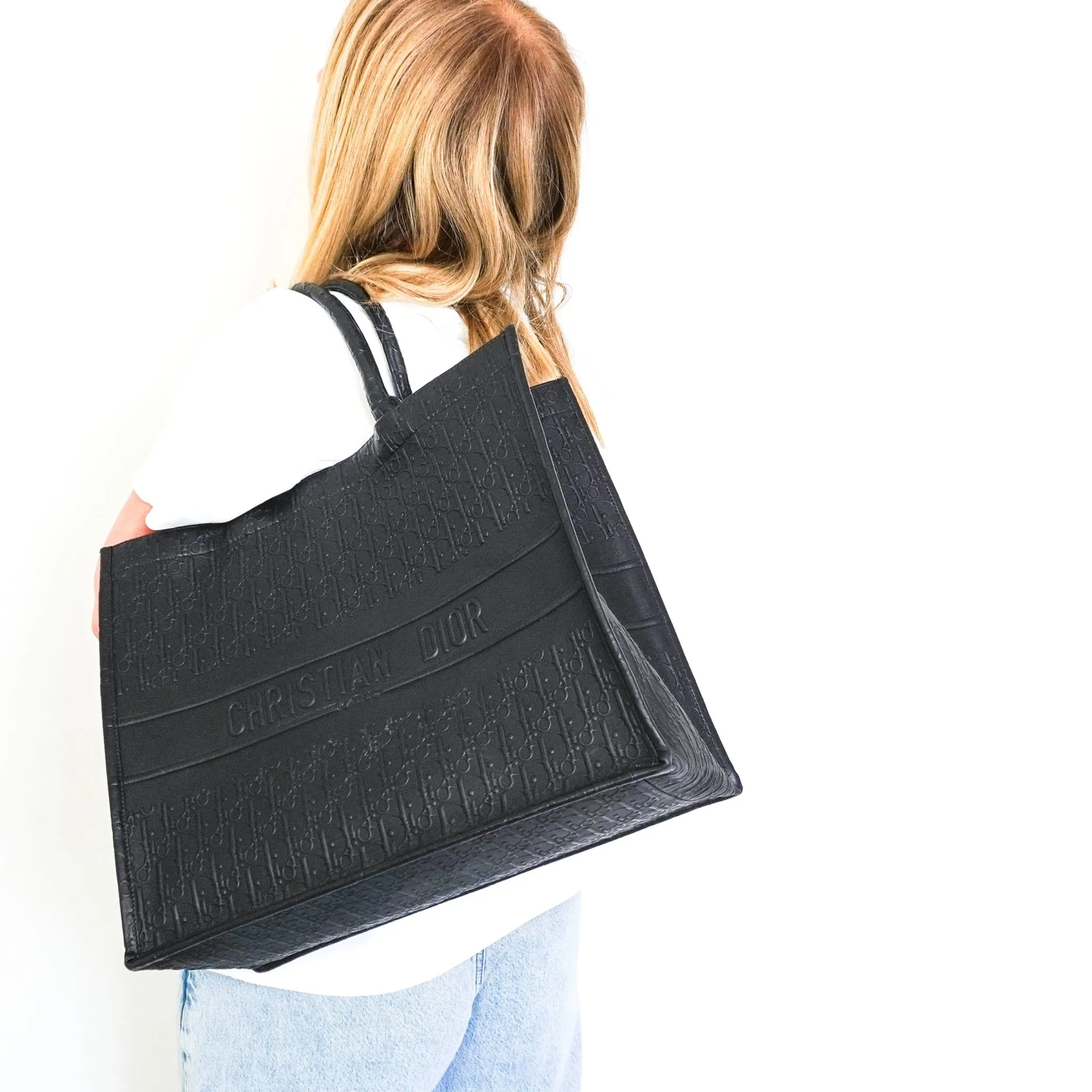 Dior Large Leather Book Tote in Black RRP £3000 | Authentic Preloved - Image 12