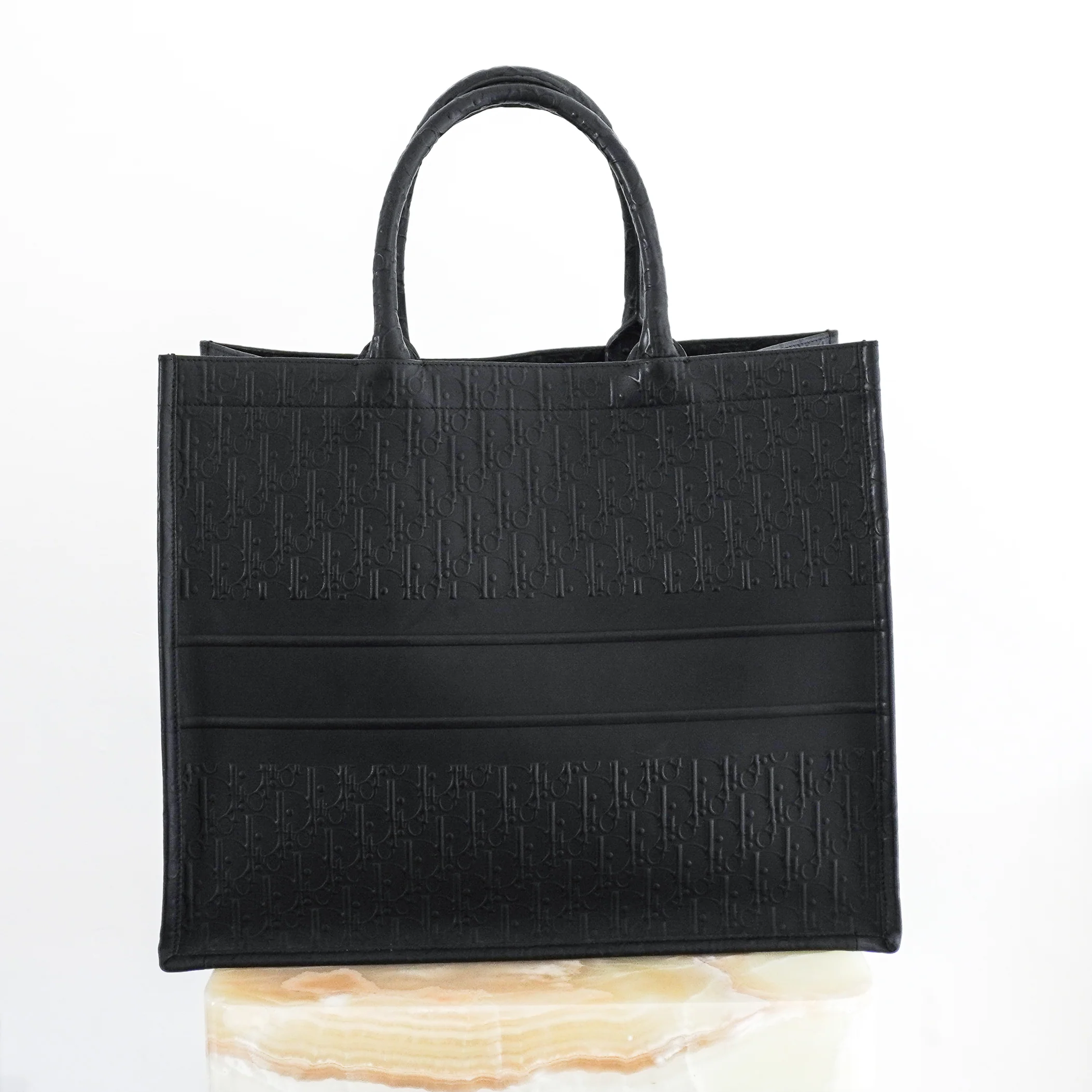 Dior Large Leather Book Tote in Black RRP £3000 | Authentic Preloved - Image 3