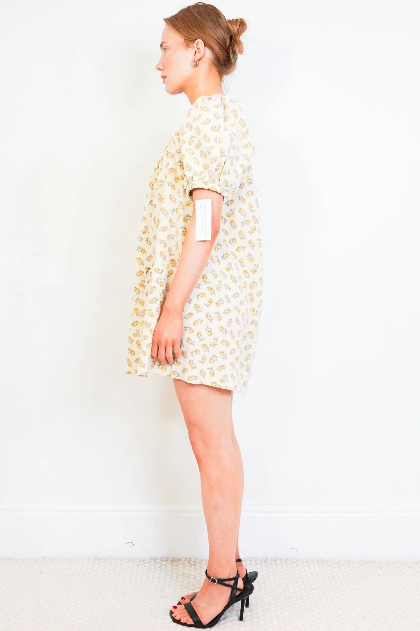 Doen Yellow Cottage Garden Floral Mini Dress RRP £350 |FINAL SALE Authentic & Preloved - Image 2