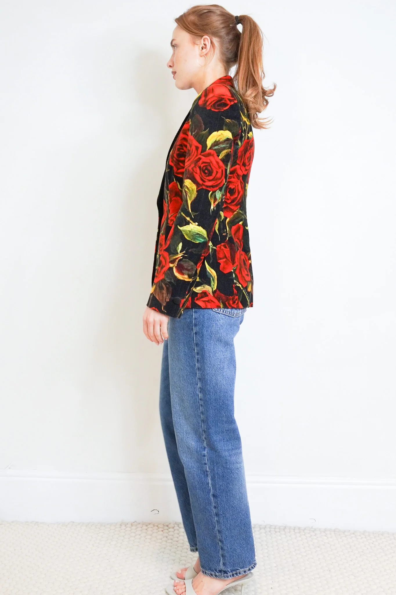 Dolce & Gabbana Velvet Rose Evening Jacket RRP £1500 | Authentic Preloved - Image 2