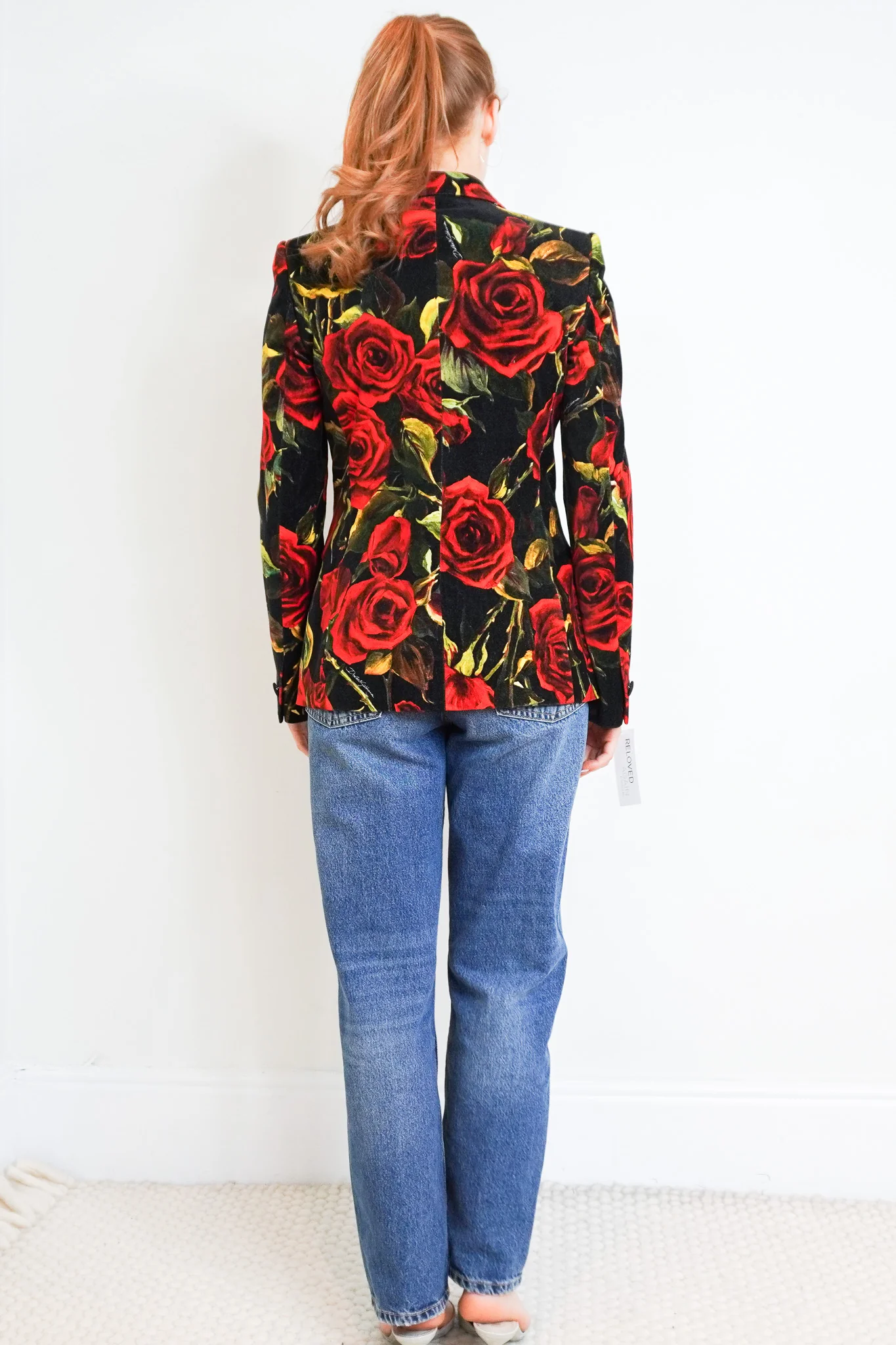 Dolce & Gabbana Velvet Rose Evening Jacket RRP £1500 | Authentic Preloved - Image 3