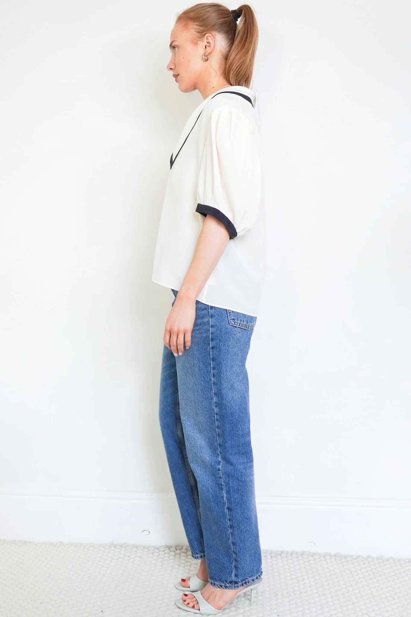 Frame Silk Ivory Sailor Collar Blouse RRP £280 | Authentic Preloved - Image 2