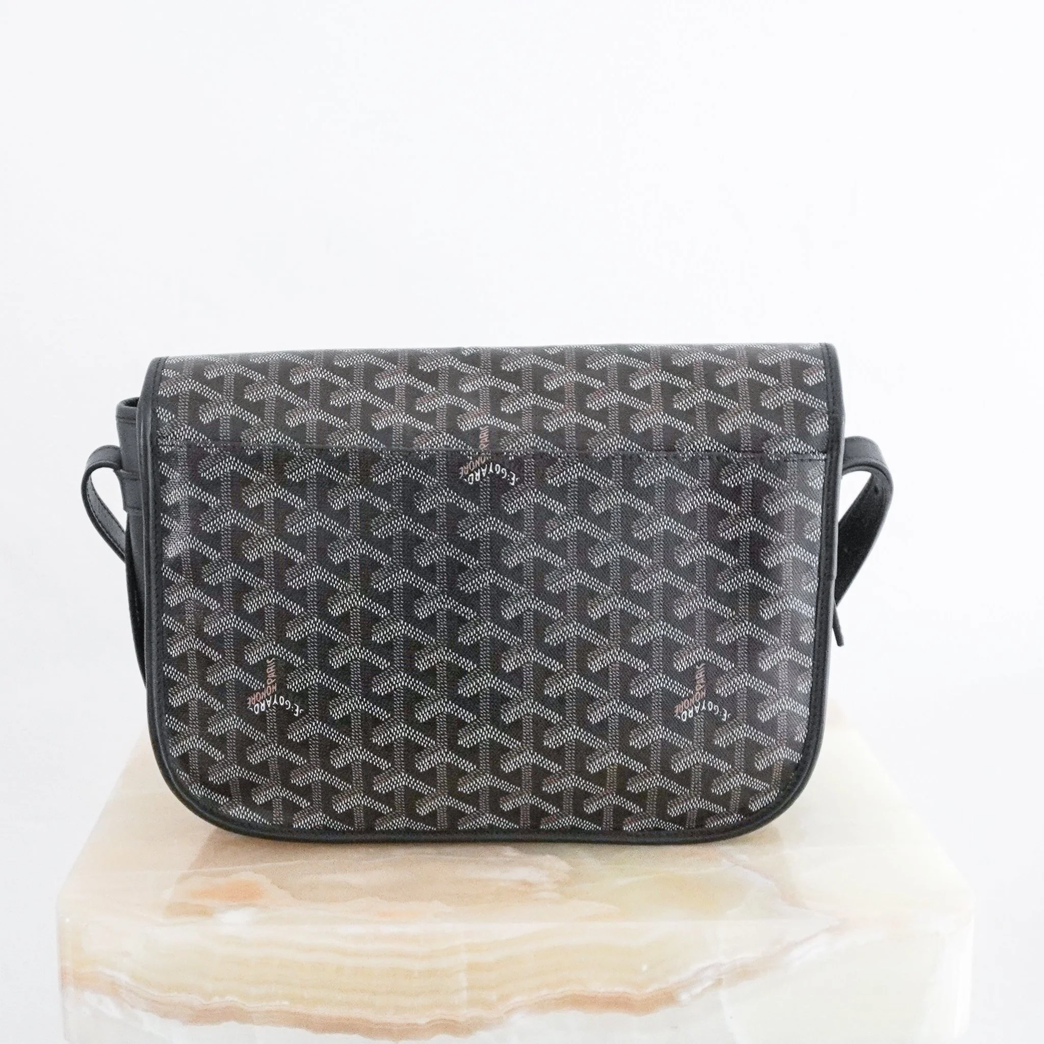 Goyard Black Belvedere MM Messenger Bag RRP £2500 | Authentic Preloved - Image 3
