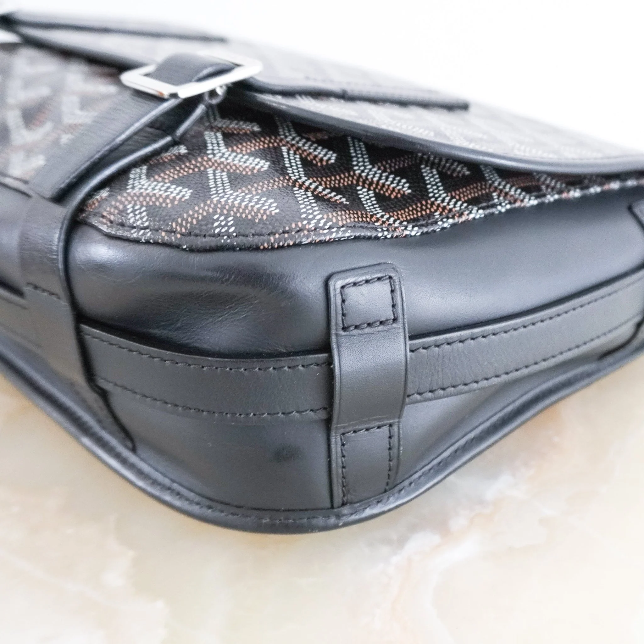 Goyard Black Belvedere MM Messenger Bag RRP £2500 | Authentic Preloved - Image 6