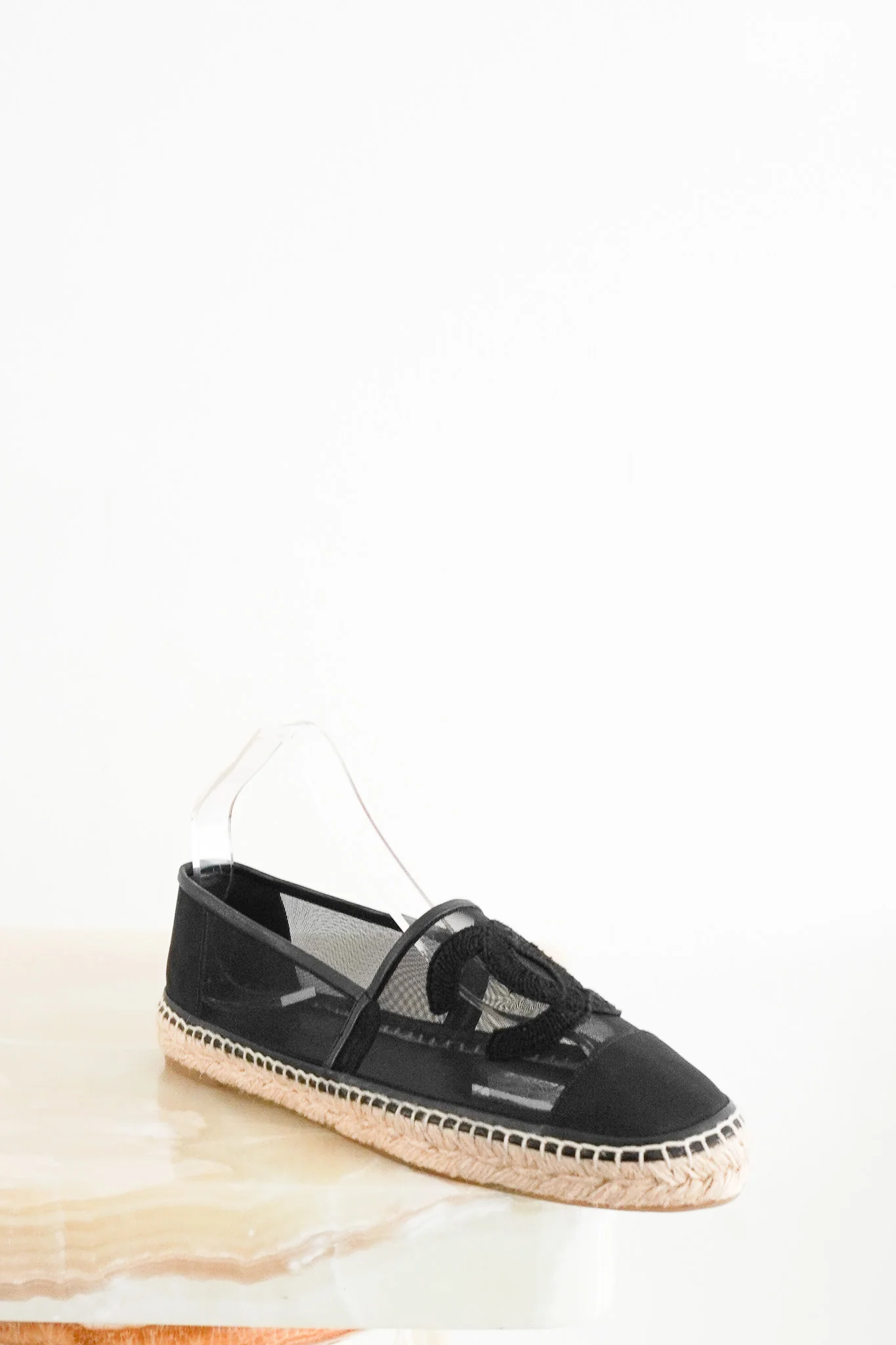 Chanel Black Mesh Espadrilles RRP £750 | Authentic Preloved