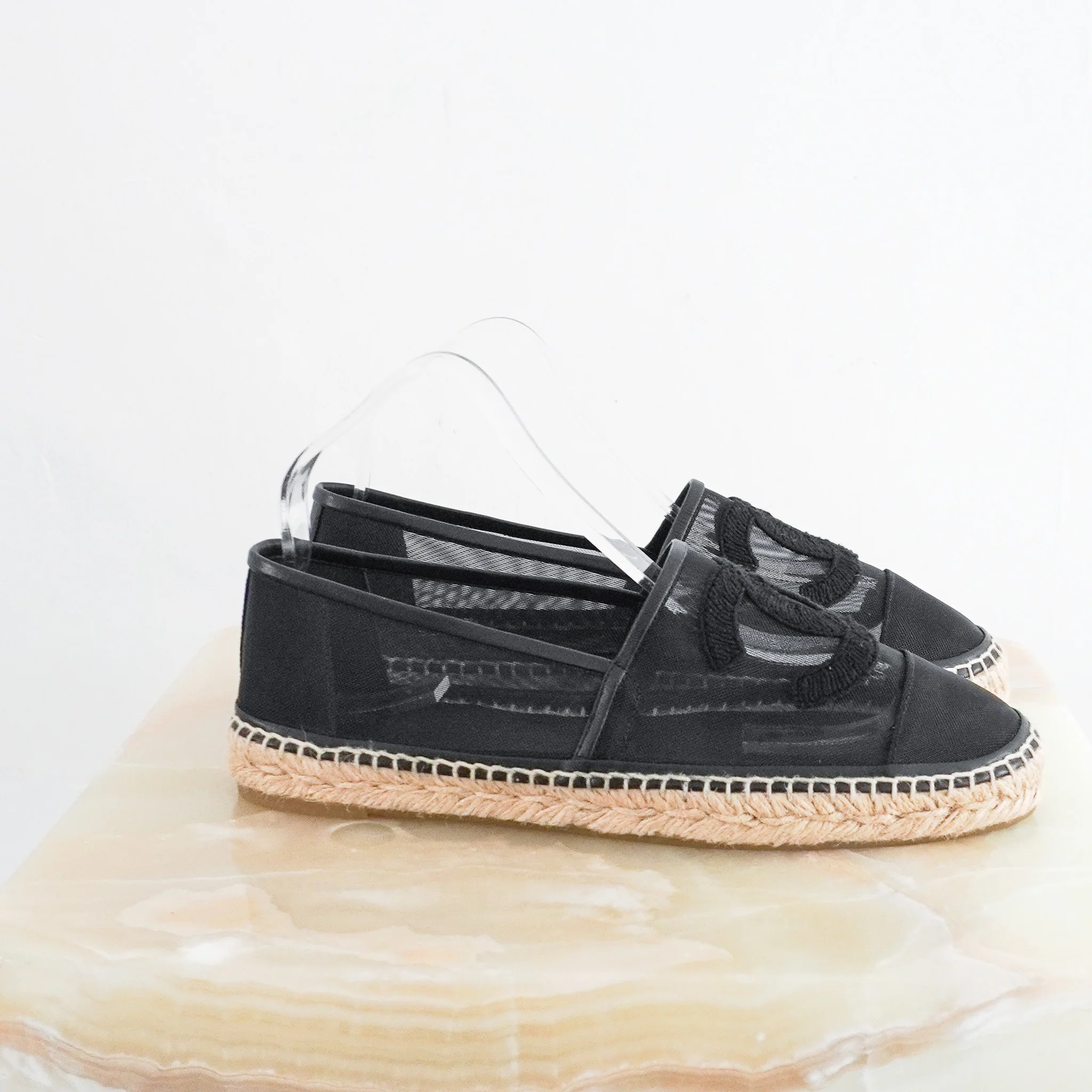 Chanel Black Mesh Espadrilles RRP £750 | Authentic Preloved - Image 2