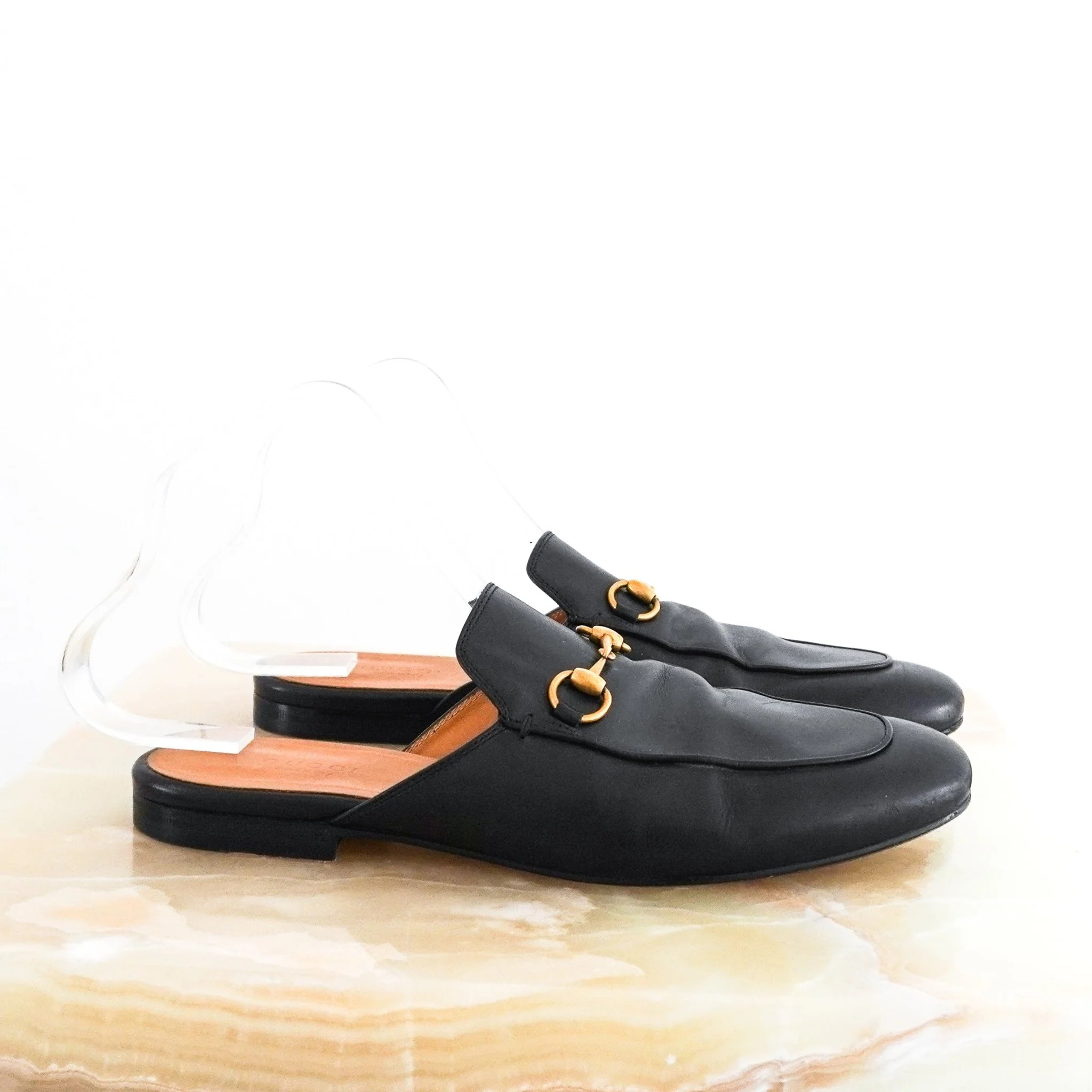 Gucci Black Princetown Leather Flats RRP £795 | Authentic Preloved - Image 2