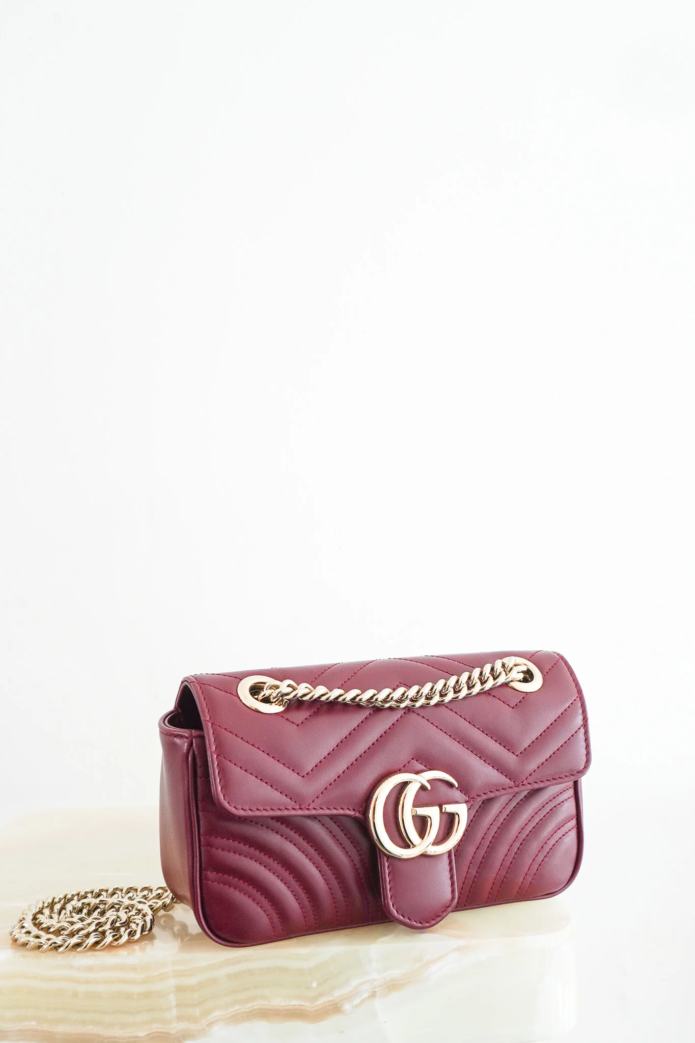 Gucci GG Marmont Small Bag in Rosso Ancora RRP £1890 | Authentic Preloved