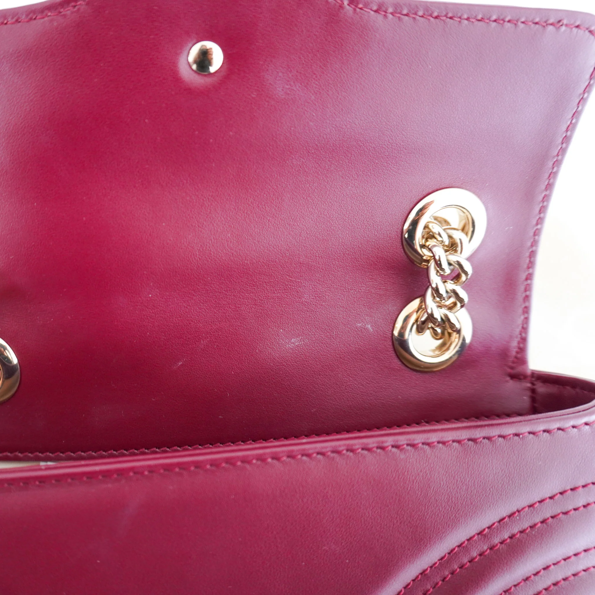Gucci GG Marmont Small Bag in Rosso Ancora RRP £1890 | Authentic Preloved - Image 12