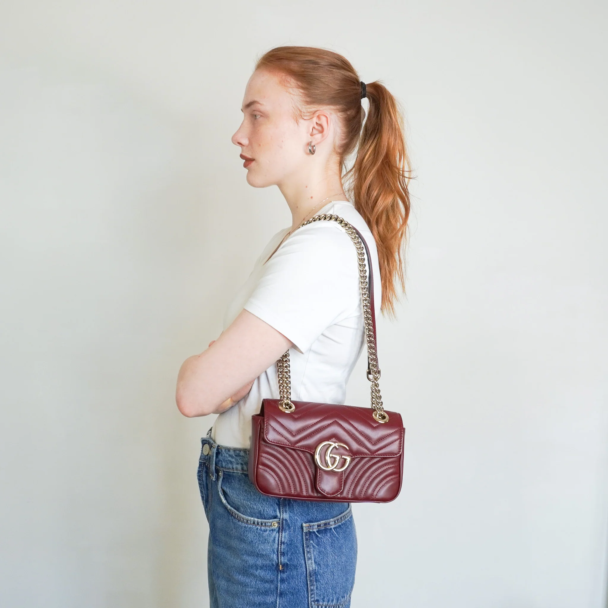 Gucci GG Marmont Small Bag in Rosso Ancora RRP £1890 | Authentic Preloved - Image 6