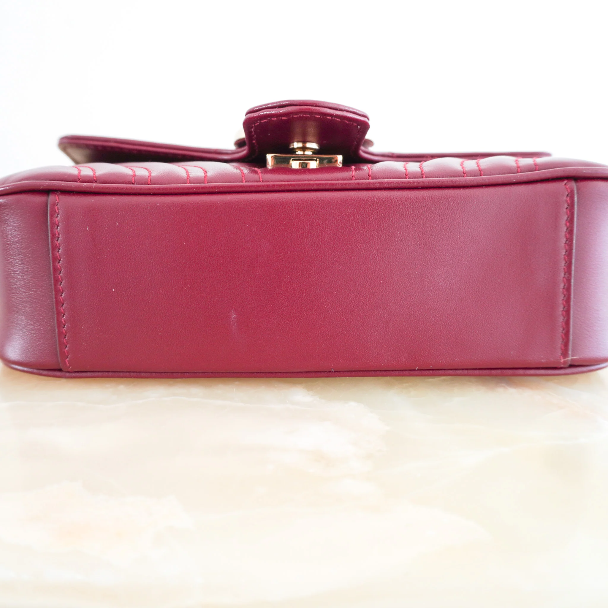 Gucci GG Marmont Small Bag in Rosso Ancora RRP £1890 | Authentic Preloved - Image 7