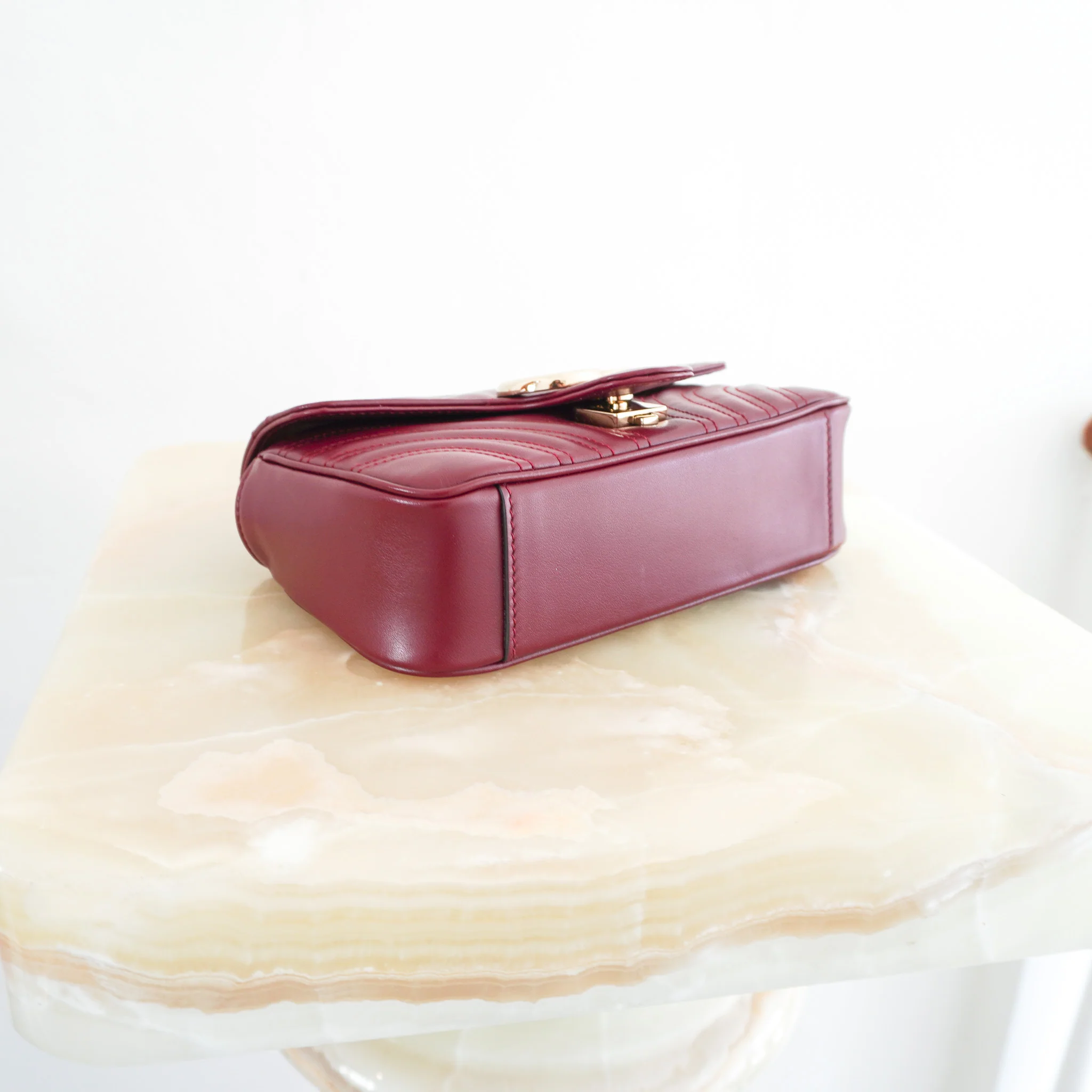 Gucci GG Marmont Small Bag in Rosso Ancora RRP £1890 | Authentic Preloved - Image 9