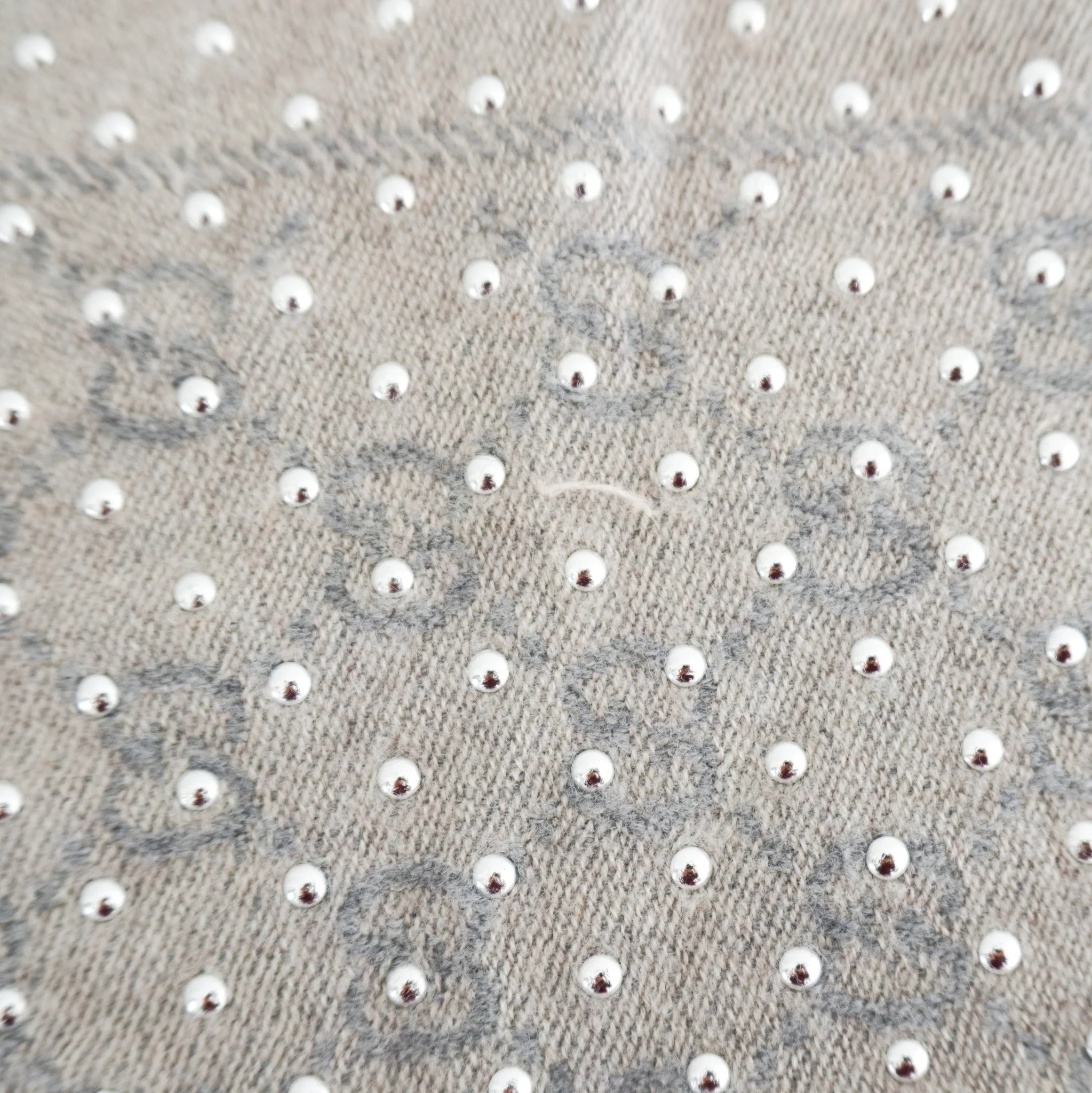 Gucci GG Studded Monogram Shawl in Grey RRP £380 | Authentic Preloved FINAL SALE - Image 3