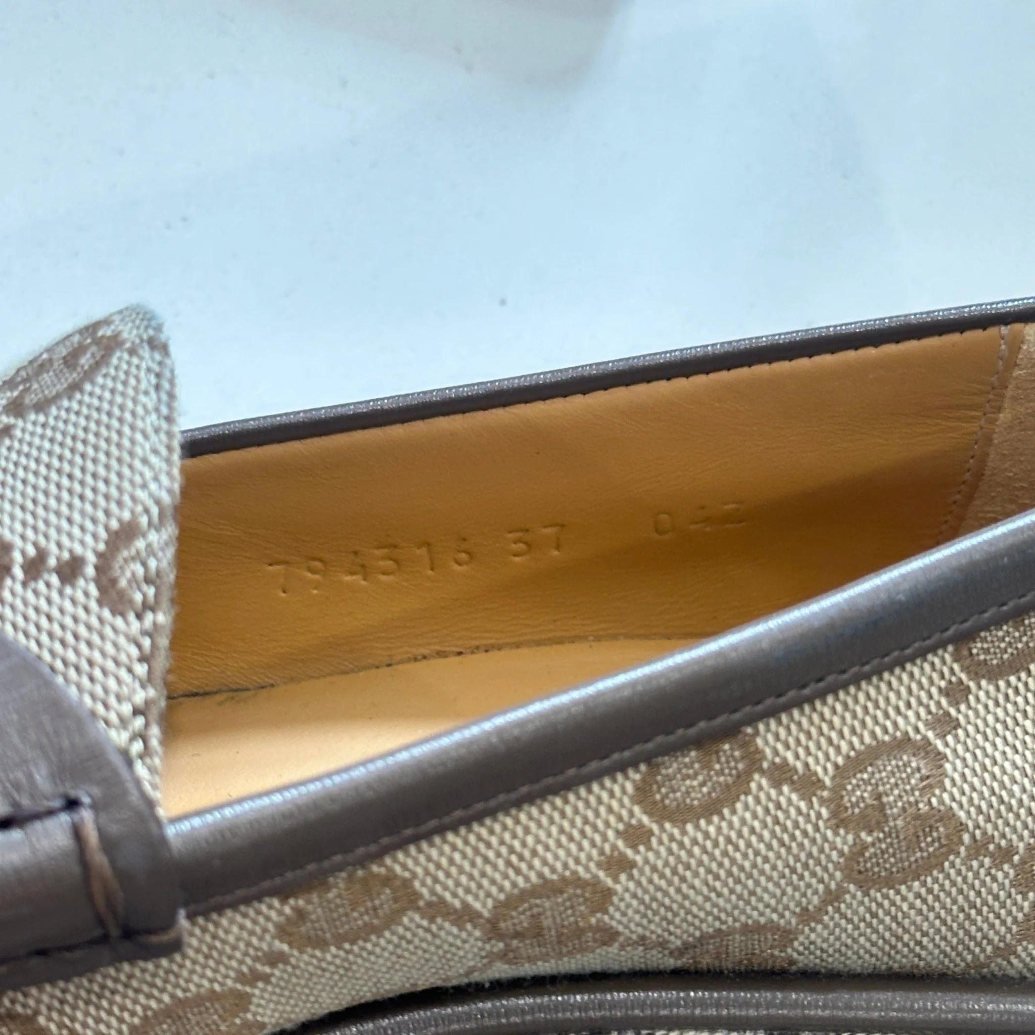 Gucci Horsebit Wedge Loafers in Beige GG Canvas RRP £750 | Authentic Preloved - Image 8