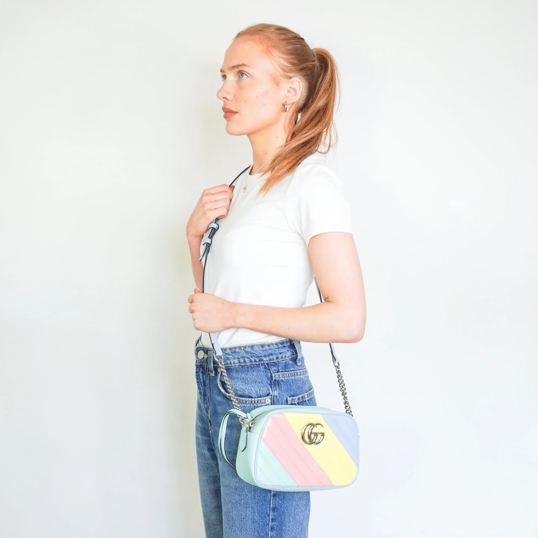 Gucci Multicolour GG Marmont Small Camera Bag (RRP £1460) | Authentic Preloved - Image 14