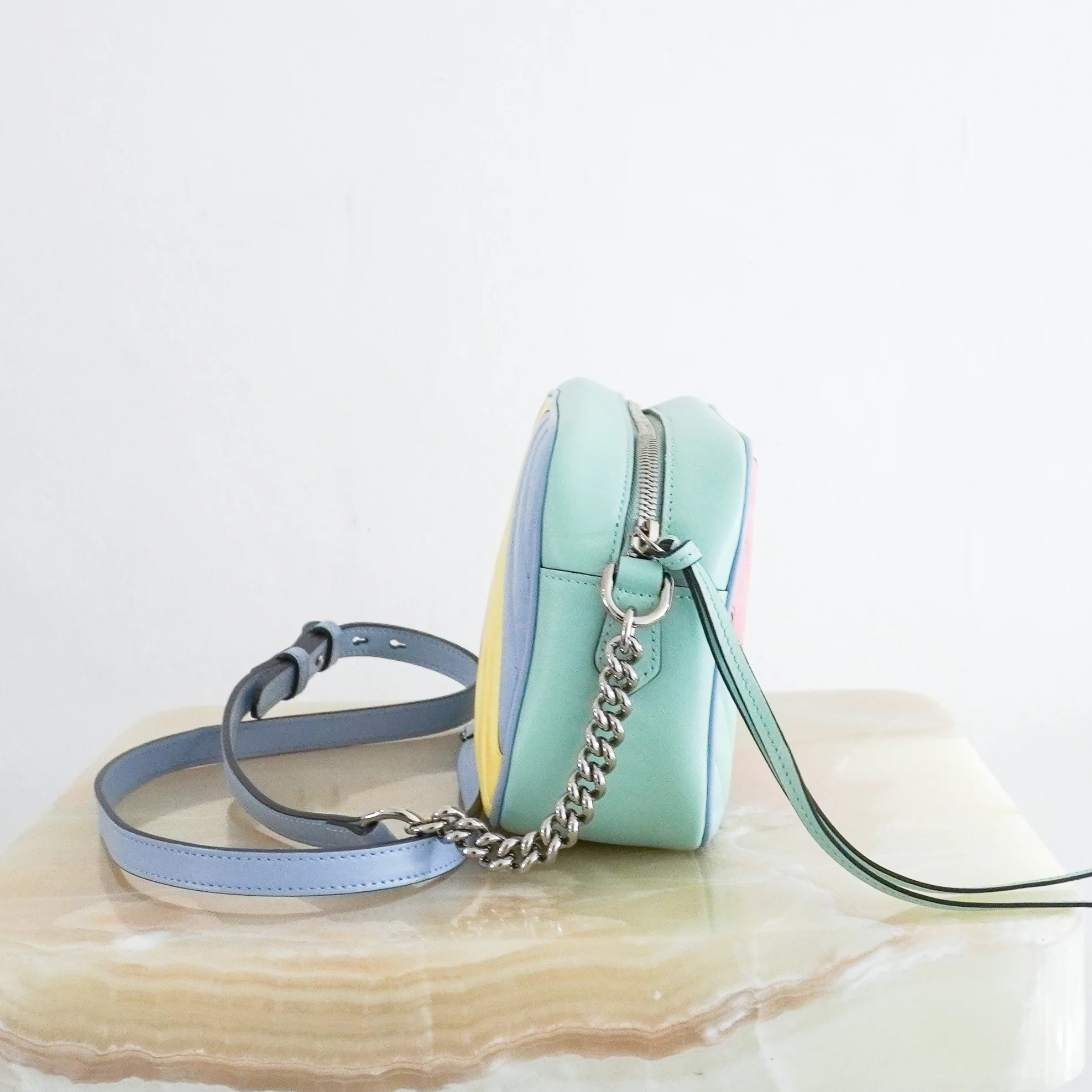 Gucci Multicolour GG Marmont Small Camera Bag (RRP £1460) | Authentic Preloved - Image 3