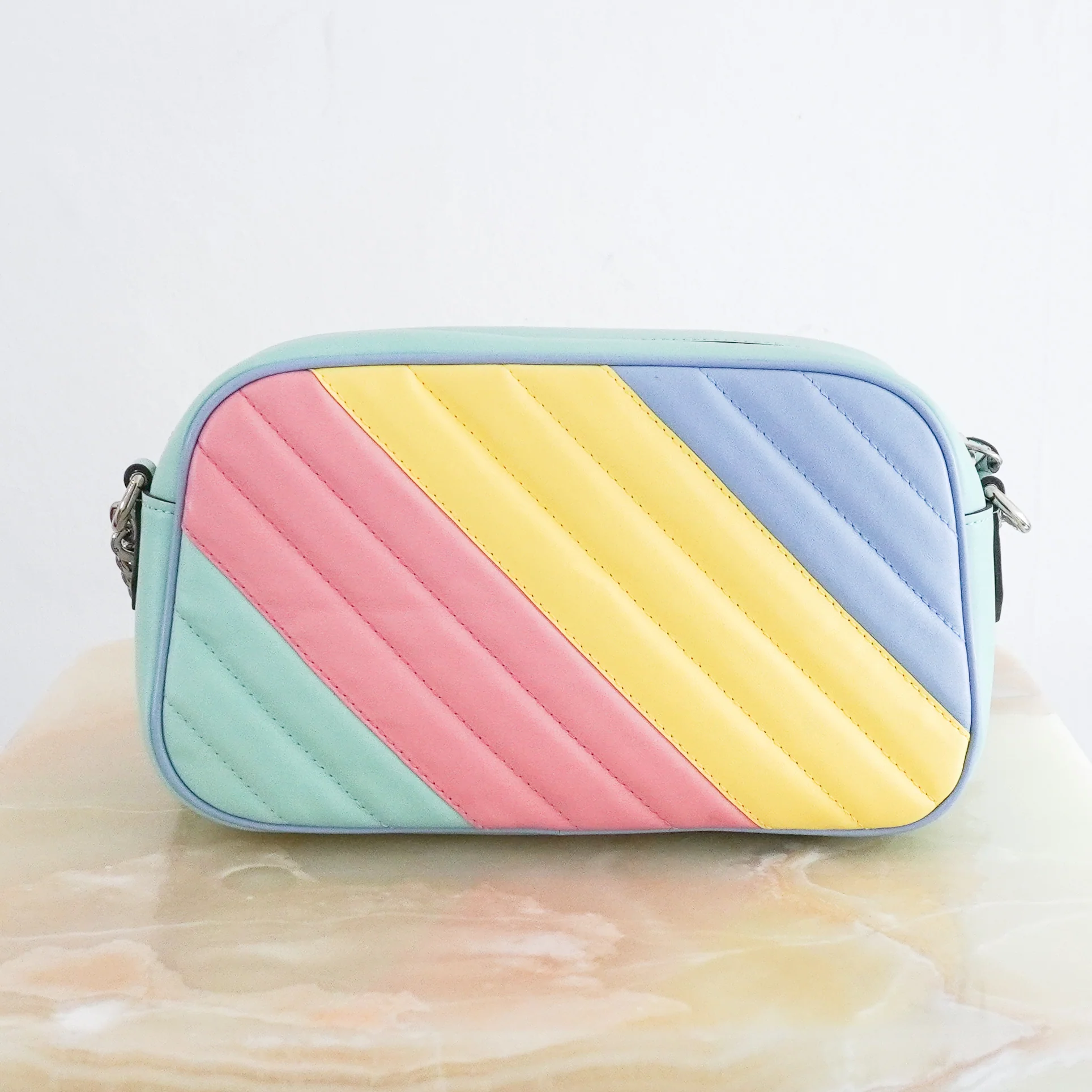 Gucci Multicolour GG Marmont Small Camera Bag (RRP £1460) | Authentic Preloved - Image 4
