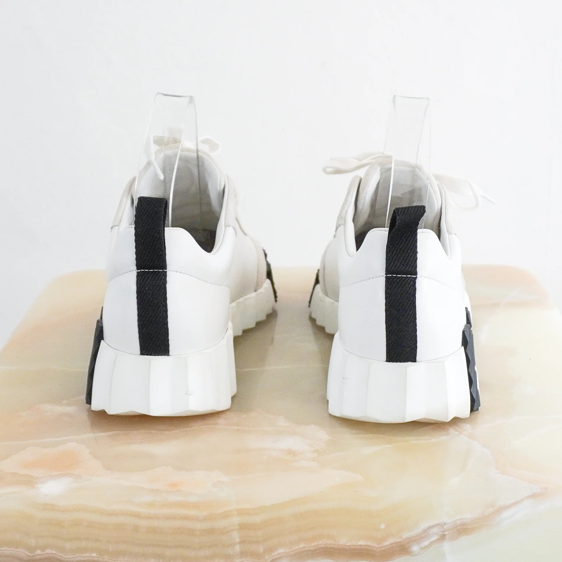 Hermès Blanc Leather Bouncing Sneaker (RRP £890) | Authentic Preloved - Image 4