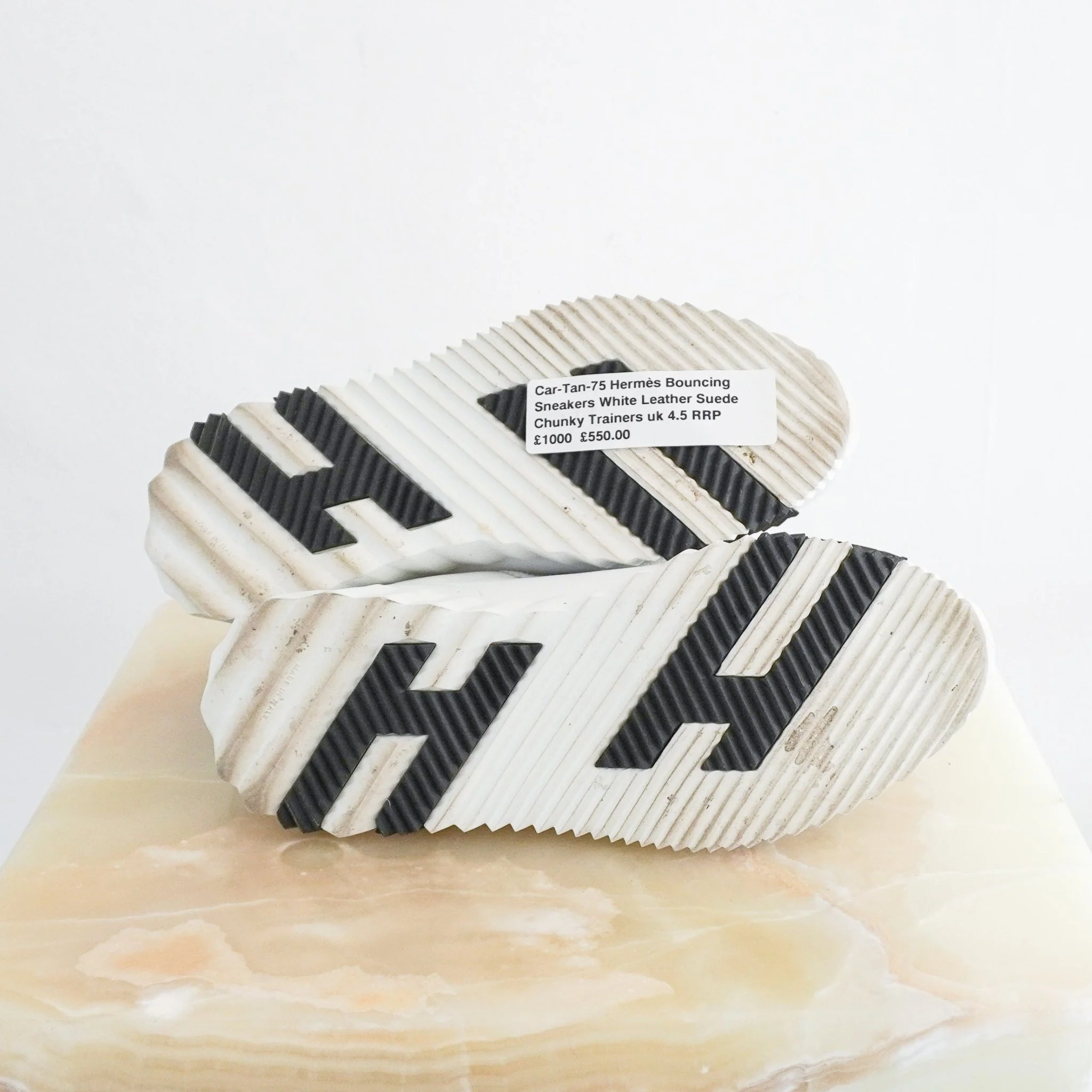 Hermès Blanc Leather Bouncing Sneaker (RRP £890) | Authentic Preloved - Image 5