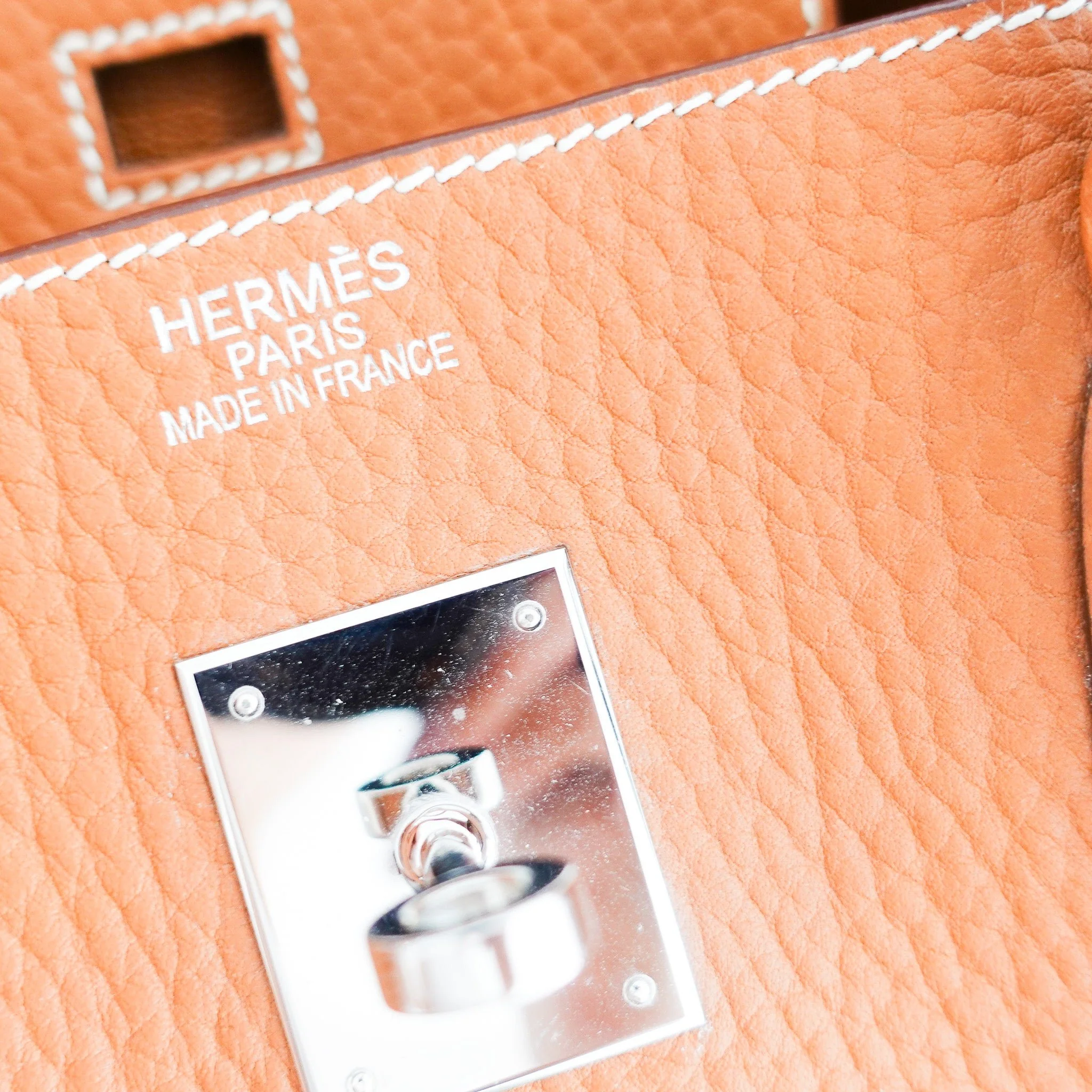 Hermès Birkin 40 Retourne Gold Togo Palladium | Authentic Preloved - Image 11