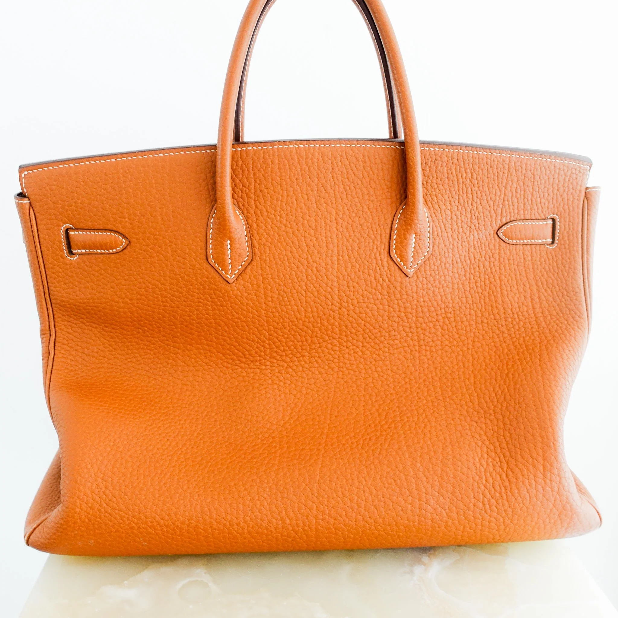 Hermès Birkin 40 Retourne Gold Togo Palladium | Authentic Preloved - Image 12