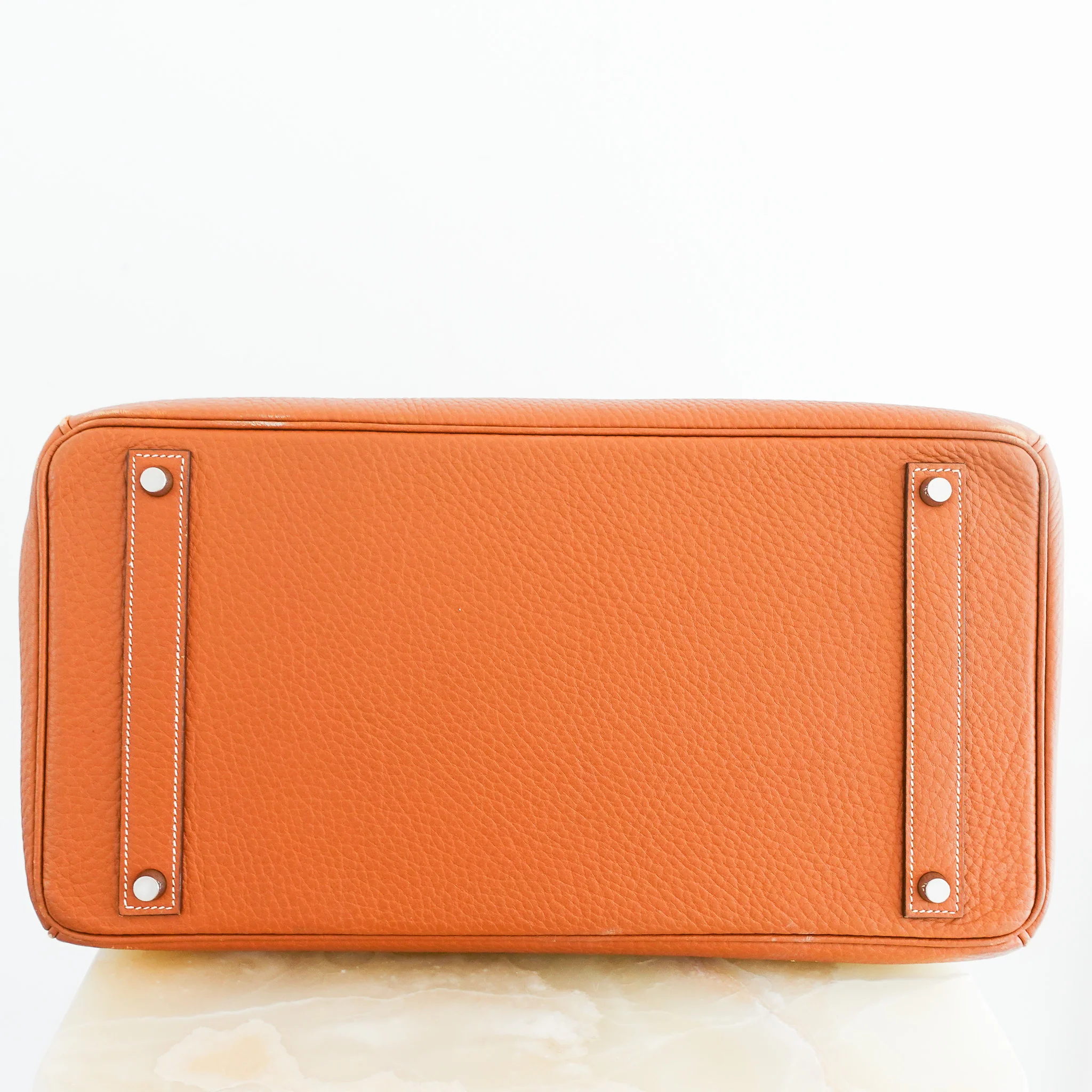 Hermès Birkin 40 Retourne Gold Togo Palladium | Authentic Preloved - Image 5