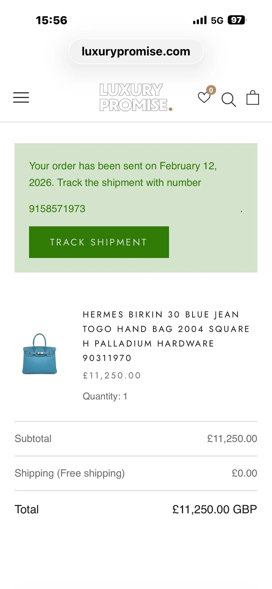 Hermès Birkin 30 Retourne Togo Blue Jean Palladium Hardware | Authentic Preloved - Image 15