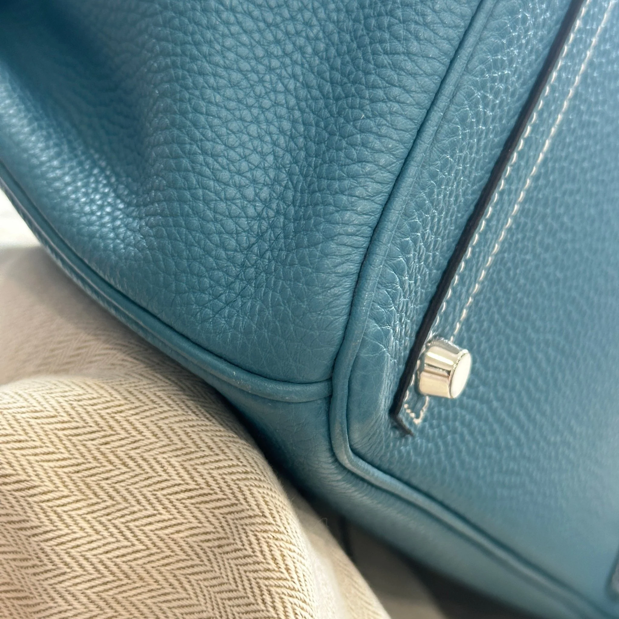 Hermès Birkin 30 Retourne Togo Blue Jean Palladium Hardware | Authentic Preloved - Image 18