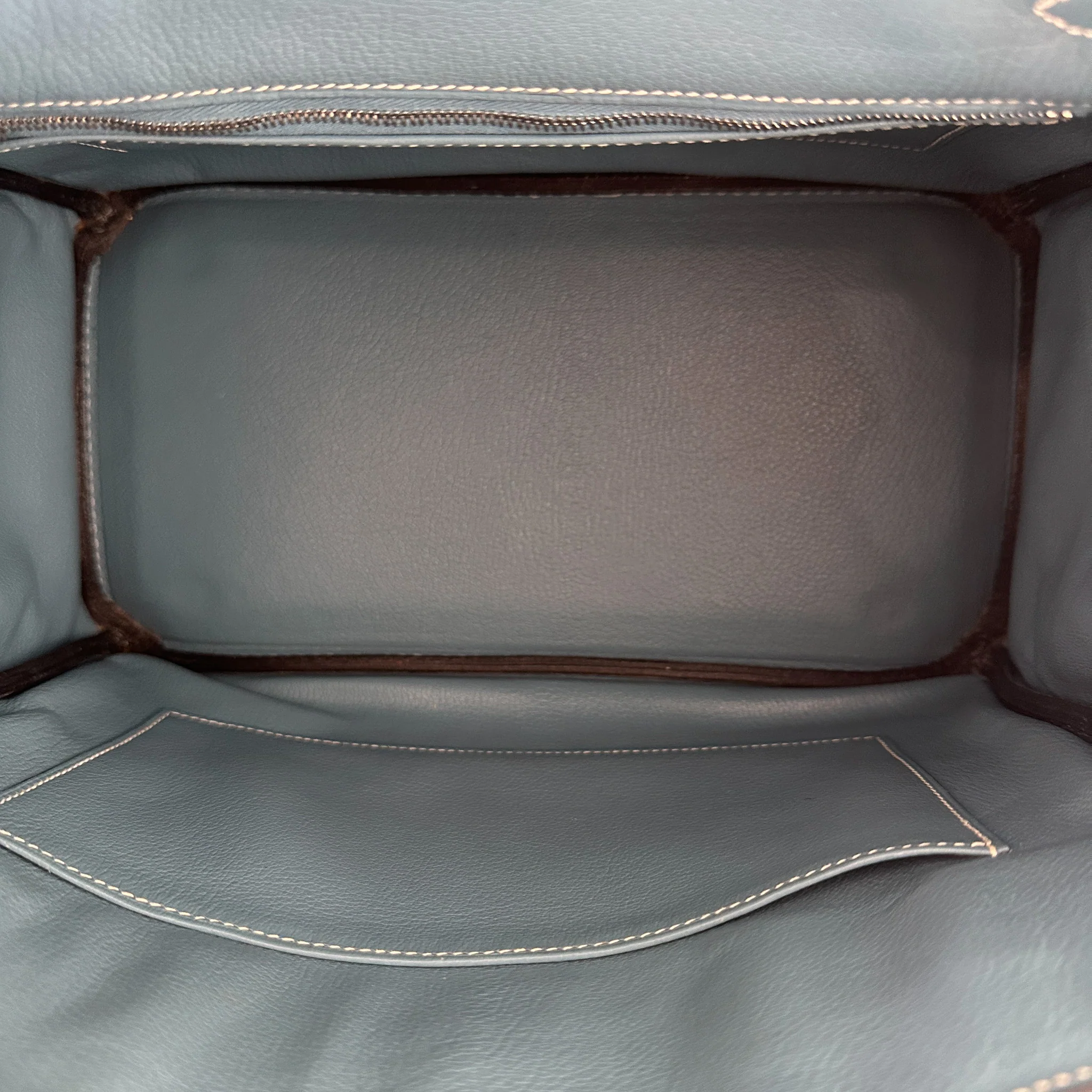 Hermès Birkin 30 Retourne Togo Blue Jean Palladium Hardware | Authentic Preloved - Image 19