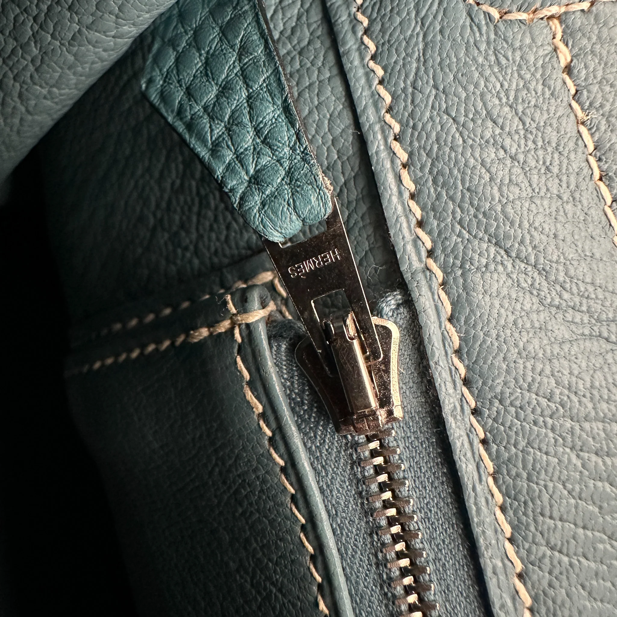 Hermès Birkin 30 Retourne Togo Blue Jean Palladium Hardware | Authentic Preloved - Image 20