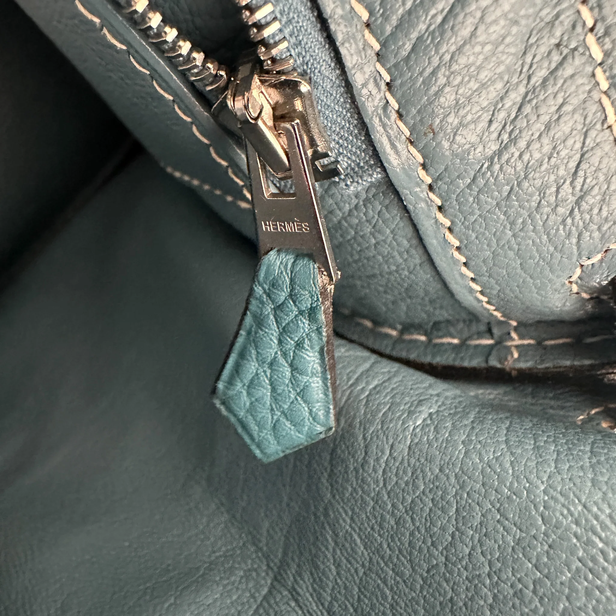 Hermès Birkin 30 Retourne Togo Blue Jean Palladium Hardware | Authentic Preloved - Image 21