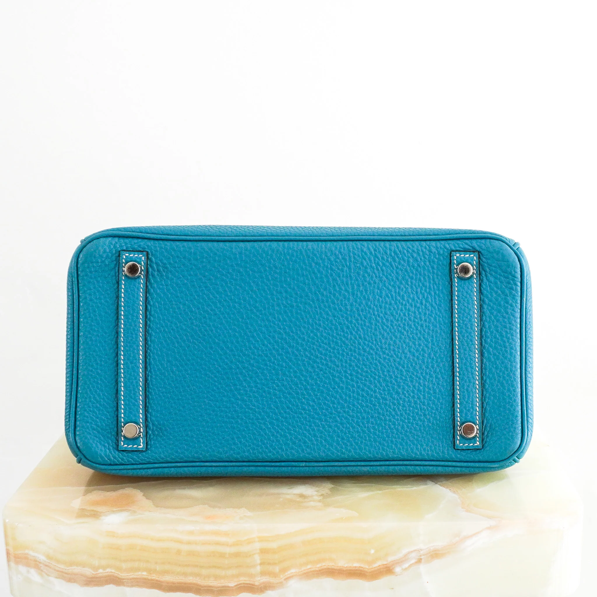 Hermès Birkin 30 Retourne Togo Blue Jean Palladium Hardware | Authentic Preloved - Image 4