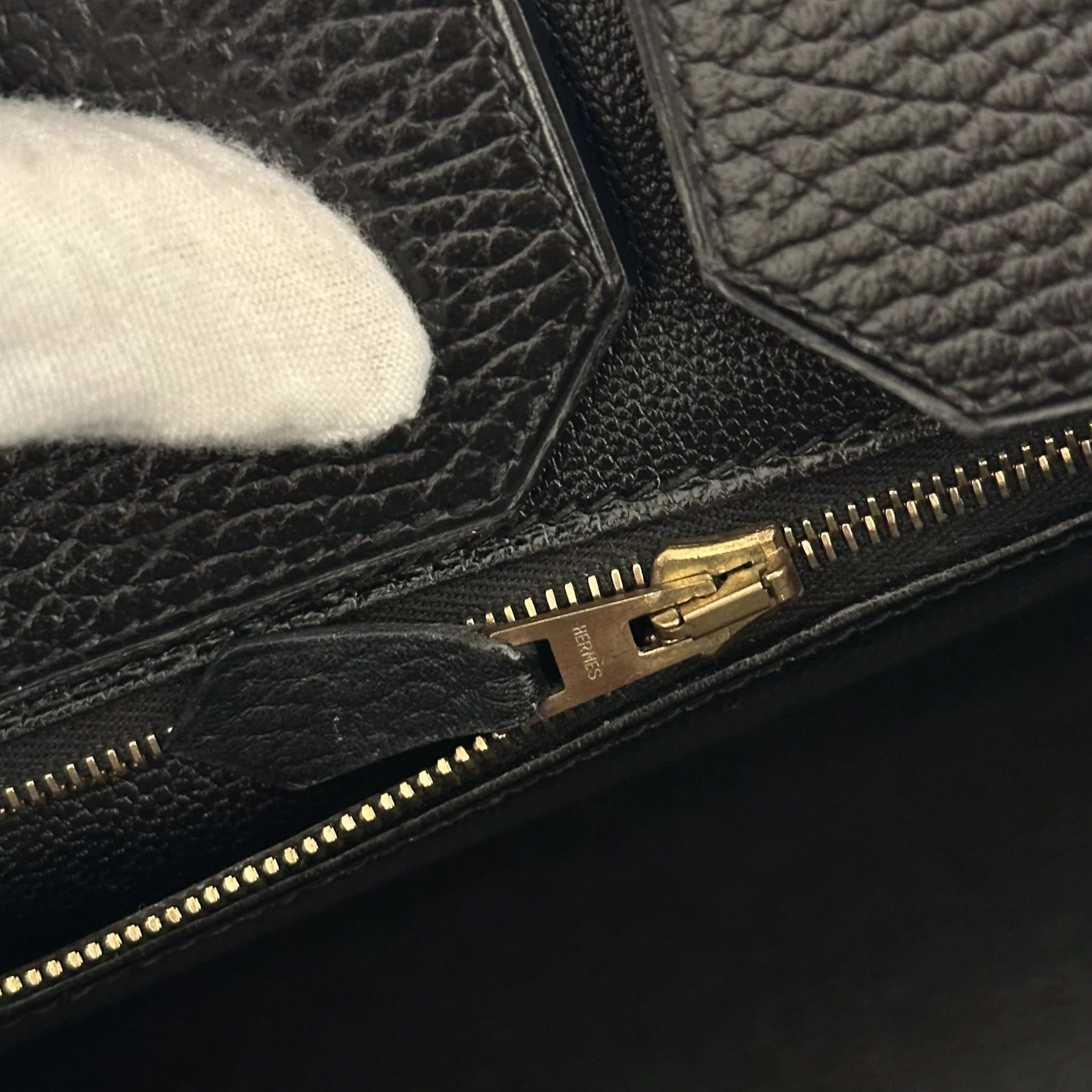 Hérmes Birkin 35 En Cuir Ardennes Noir Retourne with Gold Hardware | Authentic Preloved - Image 11