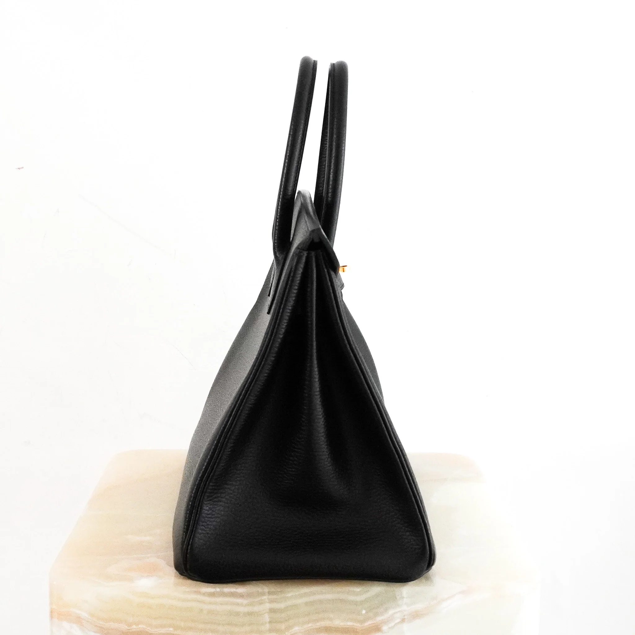 Hérmes Birkin 35 En Cuir Ardennes Noir Retourne with Gold Hardware | Authentic Preloved - Image 6