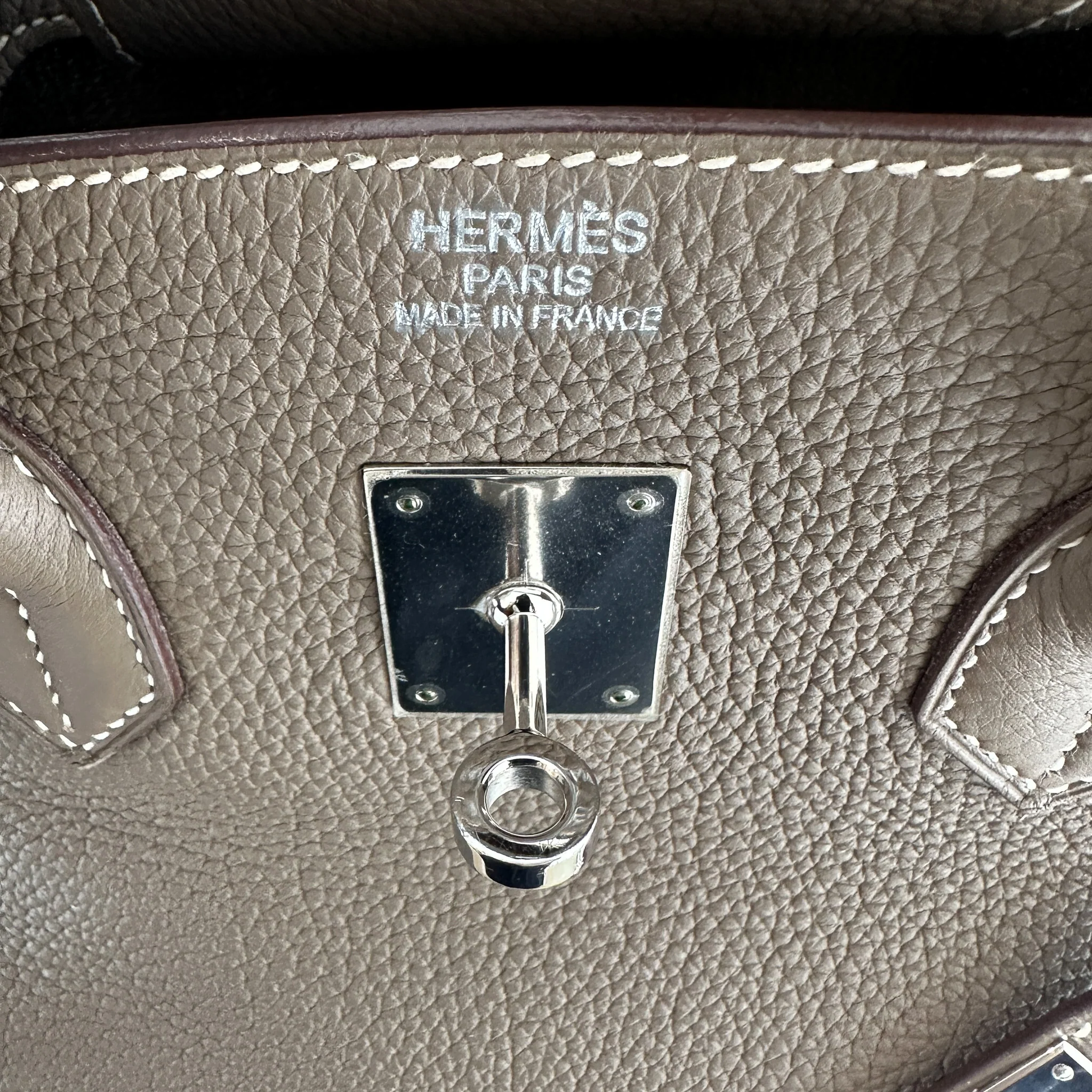 Hermes Birkin 35 Retourne Togo Etoupe with Palladium Hardware | Authentic Preloved - Image 12