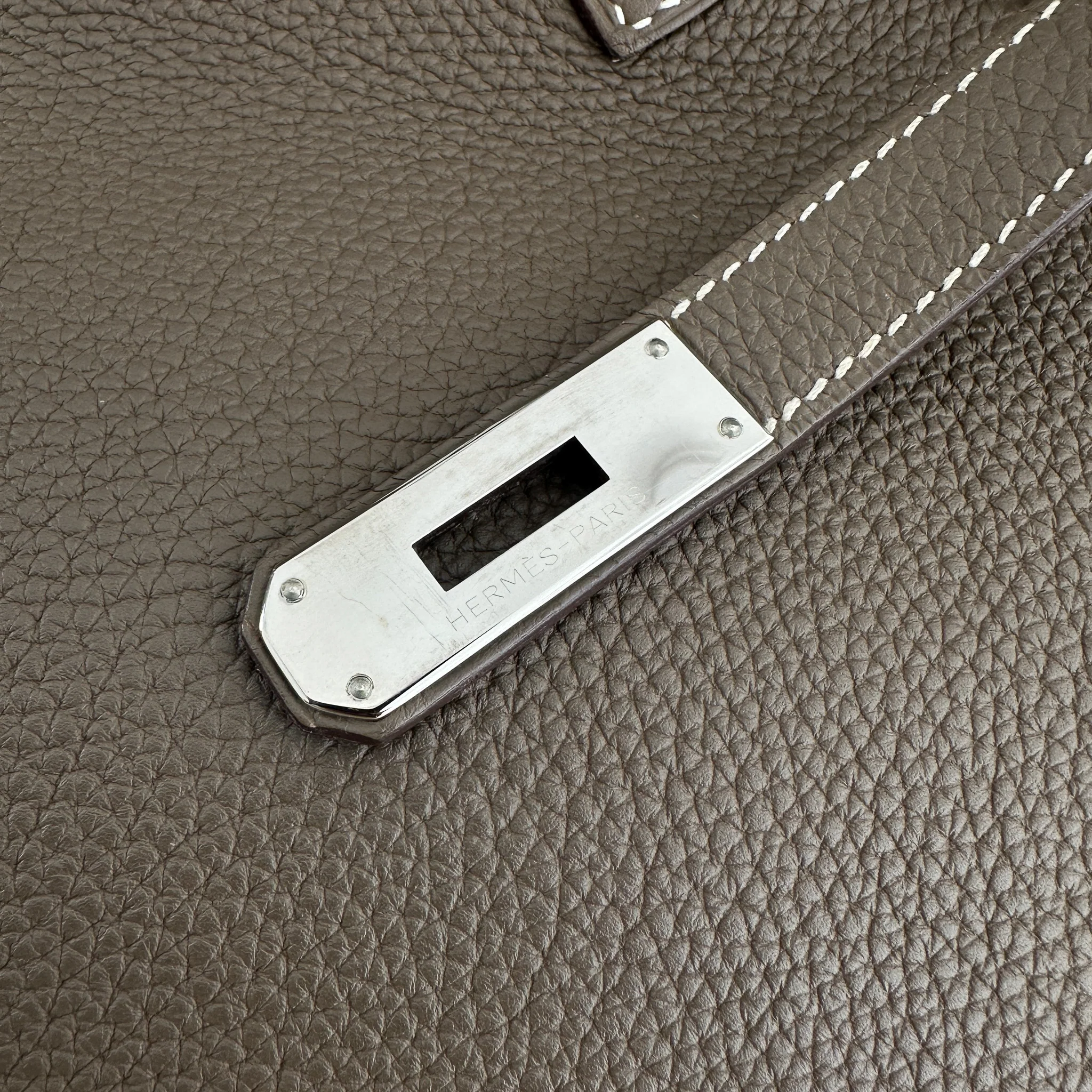 Hermes Birkin 35 Retourne Togo Etoupe with Palladium Hardware | Authentic Preloved - Image 13
