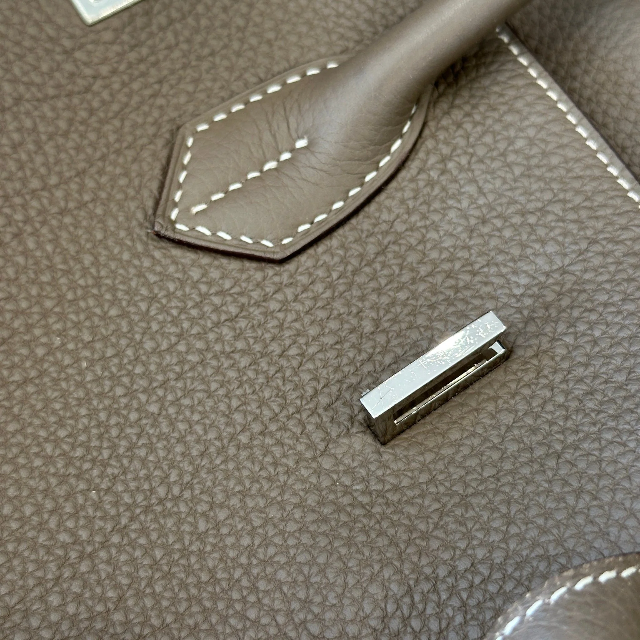 Hermes Birkin 35 Retourne Togo Etoupe with Palladium Hardware | Authentic Preloved - Image 15