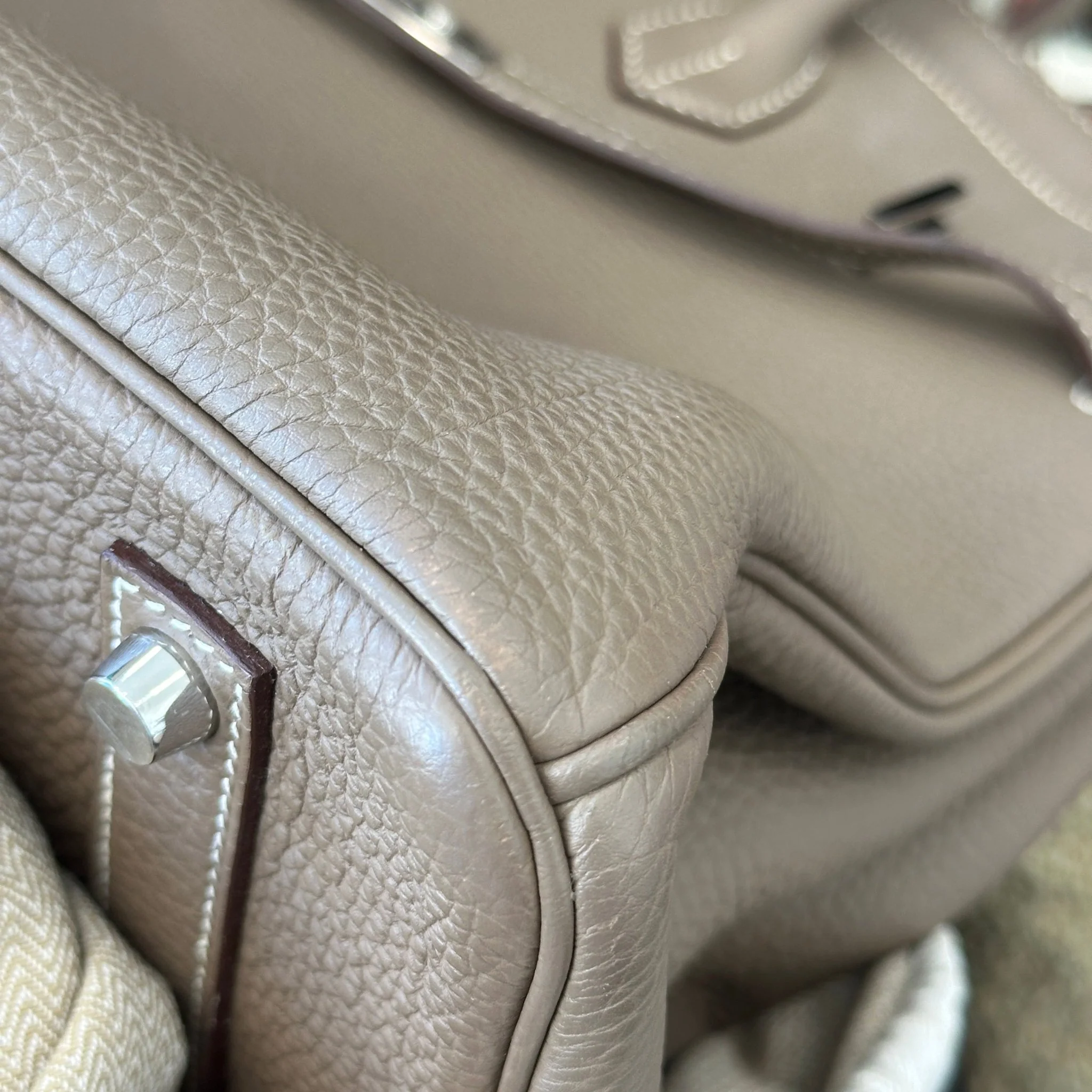 Hermes Birkin 35 Retourne Togo Etoupe with Palladium Hardware | Authentic Preloved - Image 16