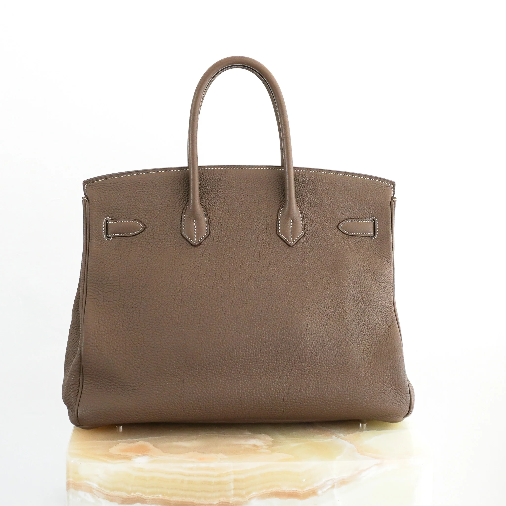 Hermes Birkin 35 Retourne Togo Etoupe with Palladium Hardware | Authentic Preloved - Image 5