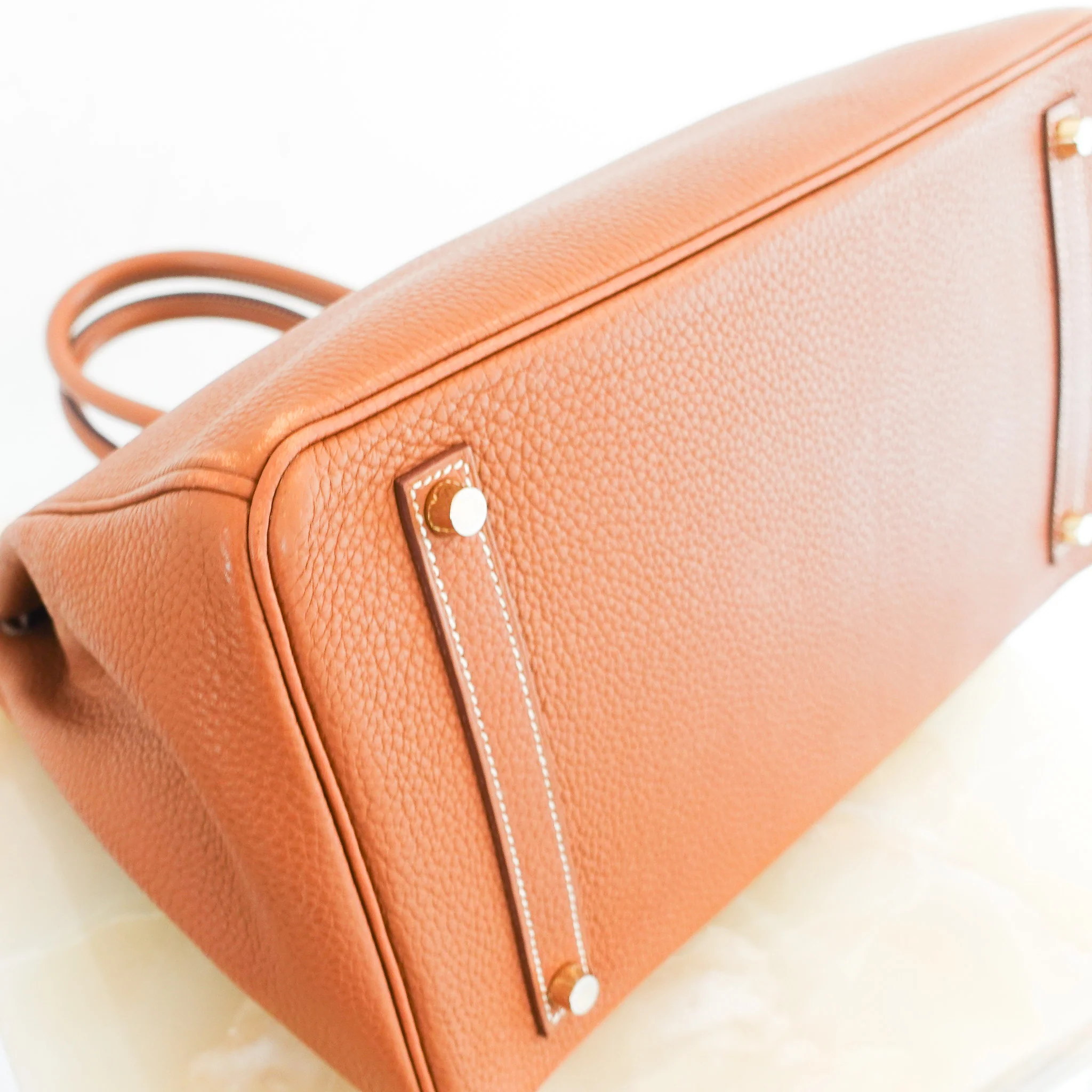 Hermès Birkin 35 Taurillon Clemence Gold | Authentic Preloved - Image 11