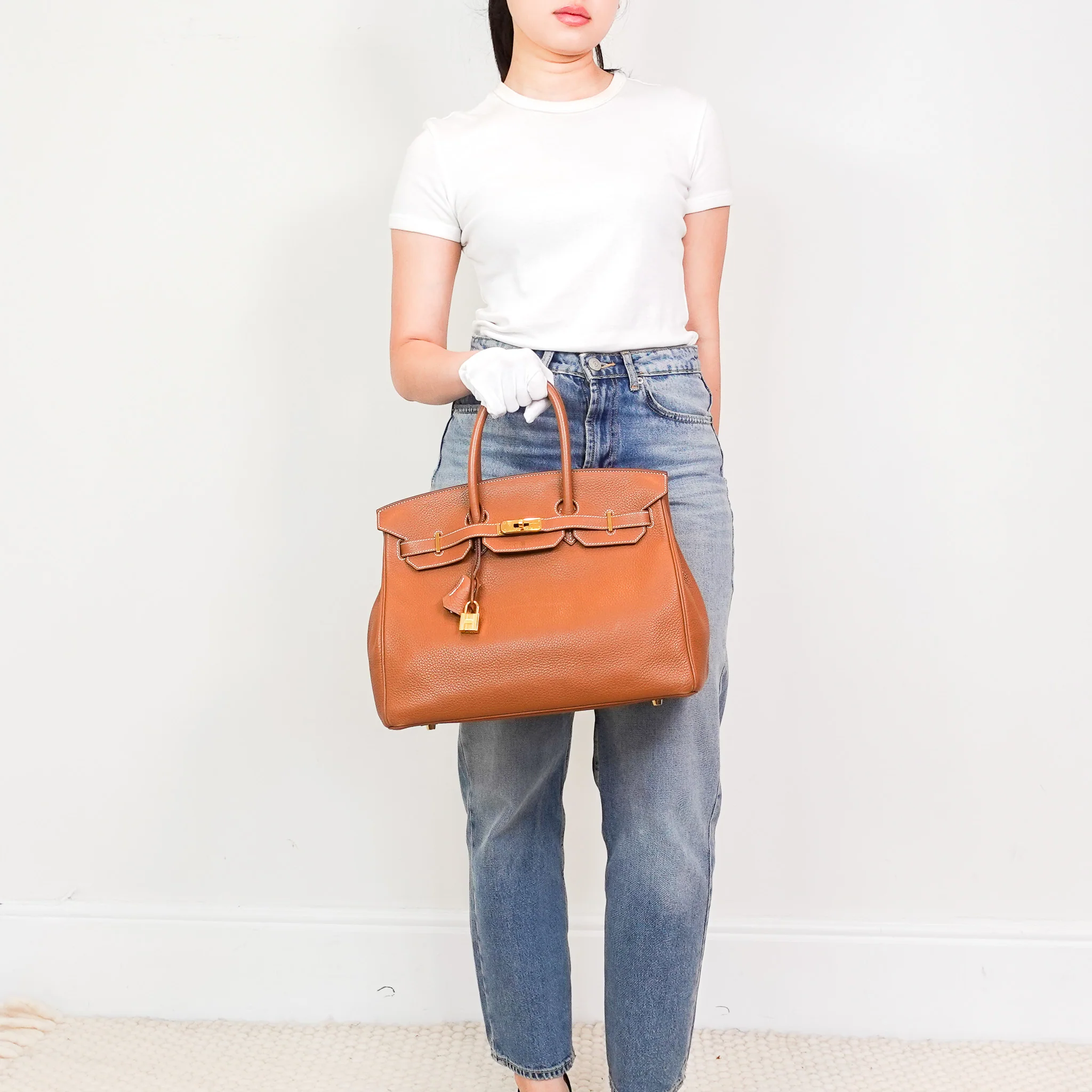 Hermès Birkin 35 Taurillon Clemence Gold | Authentic Preloved - Image 12