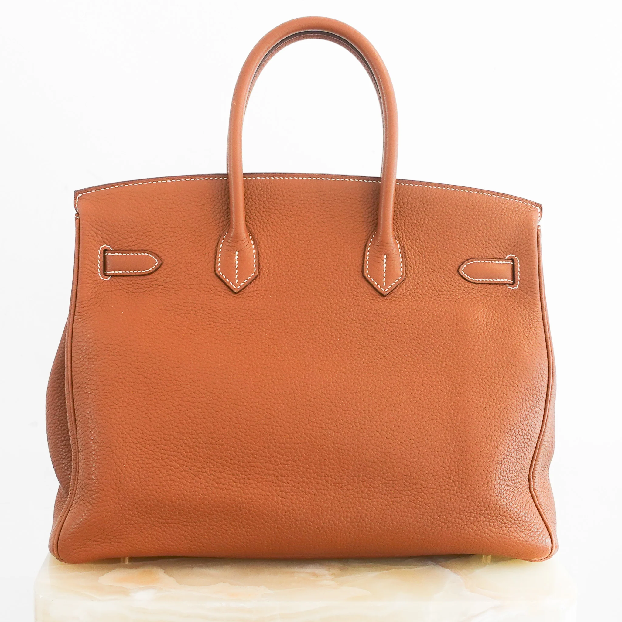 Hermès Birkin 35 Taurillon Clemence Gold | Authentic Preloved - Image 5